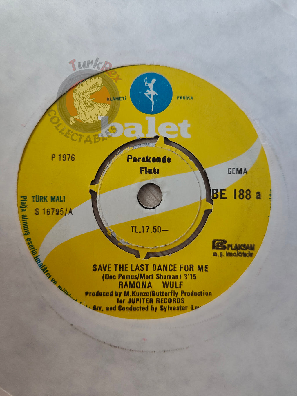 Ramona Wulf – Save The Last Dance For Me 7" Turkish Pressing Vinyl Turkey Edition