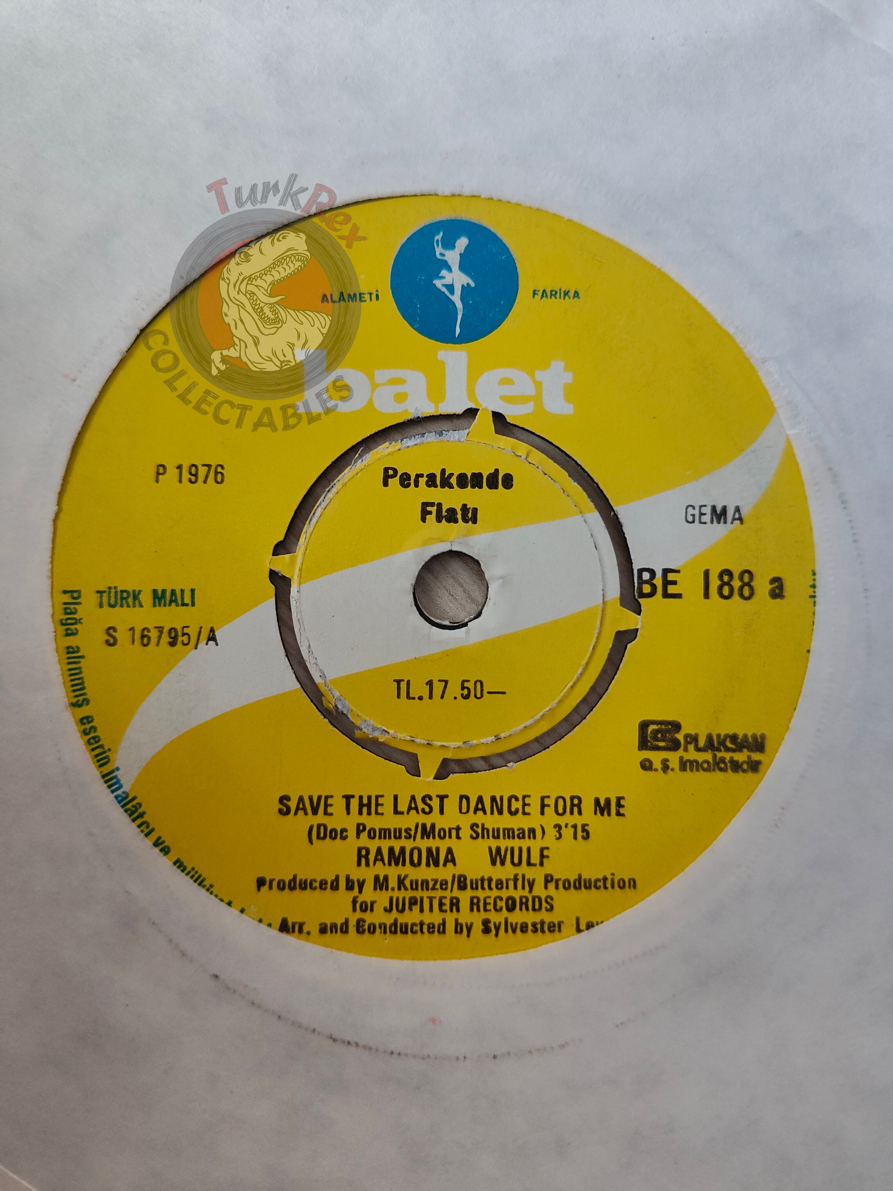 Ramona Wulf – Save The Last Dance For Me 7" Turkish Pressing Vinyl Turkey Edition