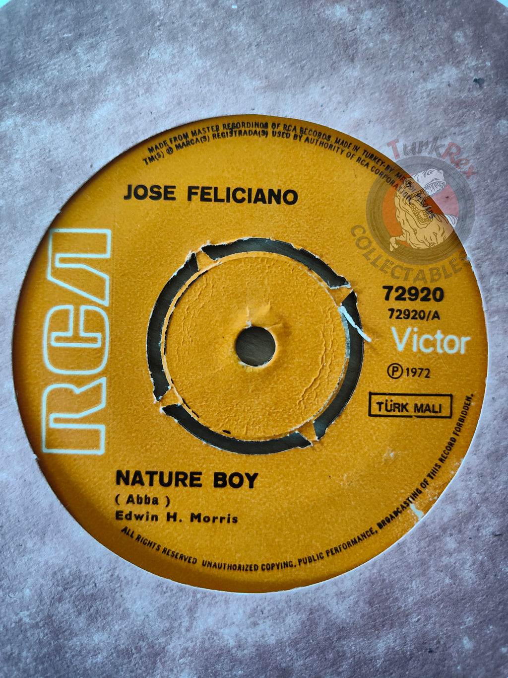 José Feliciano – Nature Boy 7" Turkish Pressing Vinyl Turkey Edition