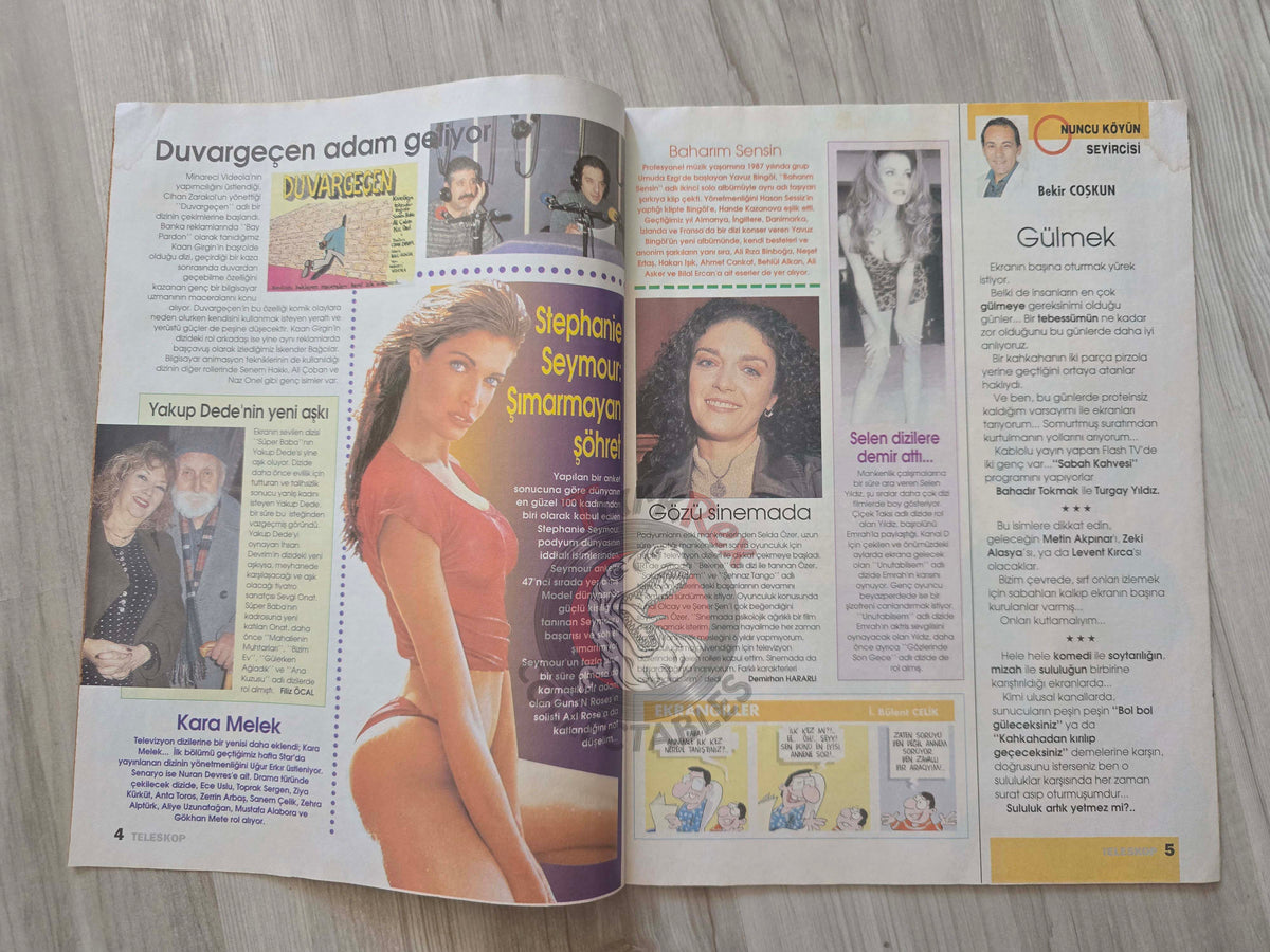 Teleskop 1997 Lucy Lawless The Heroic Warrior Xena Turkish Mag Turkey Stephanie Seymour