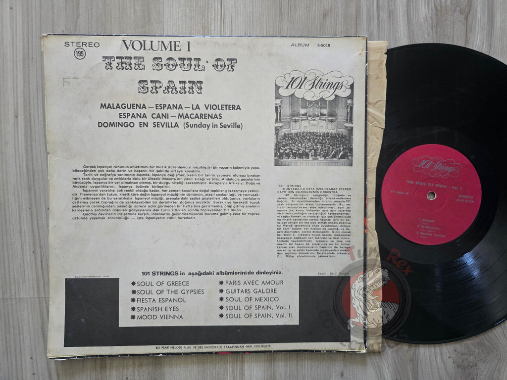 The Soul Of Spain Volume I - 101 Strings Turkish Pressing Vinyl Turkey Edition
