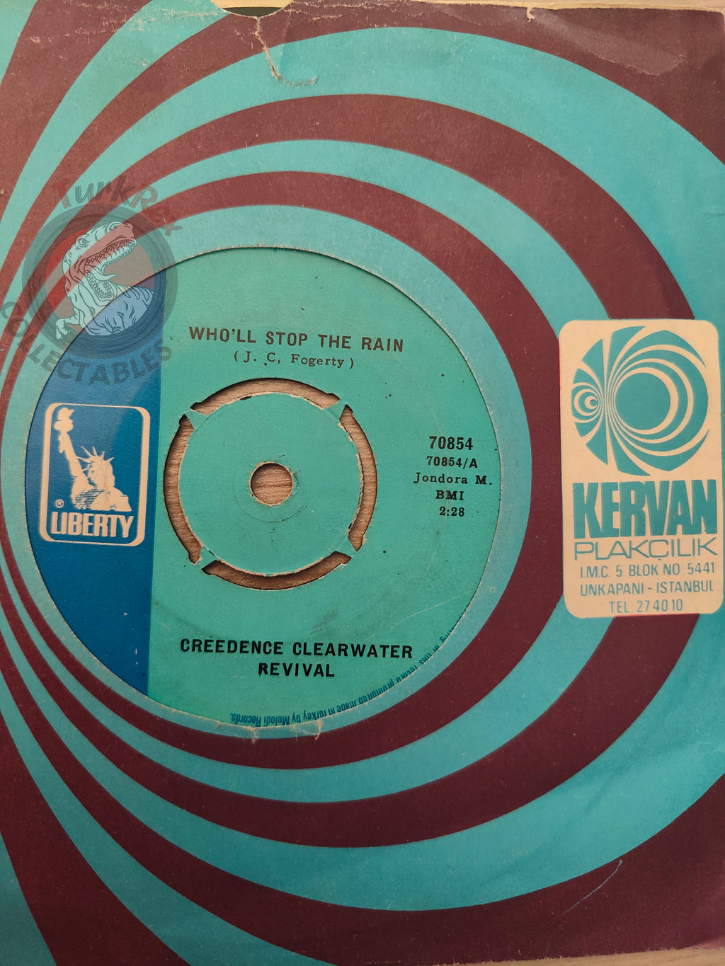 Creedence Clearwater Revival – Who'll Stop The Rain 7" Turkish Pressing Vinyl Turkey Edition