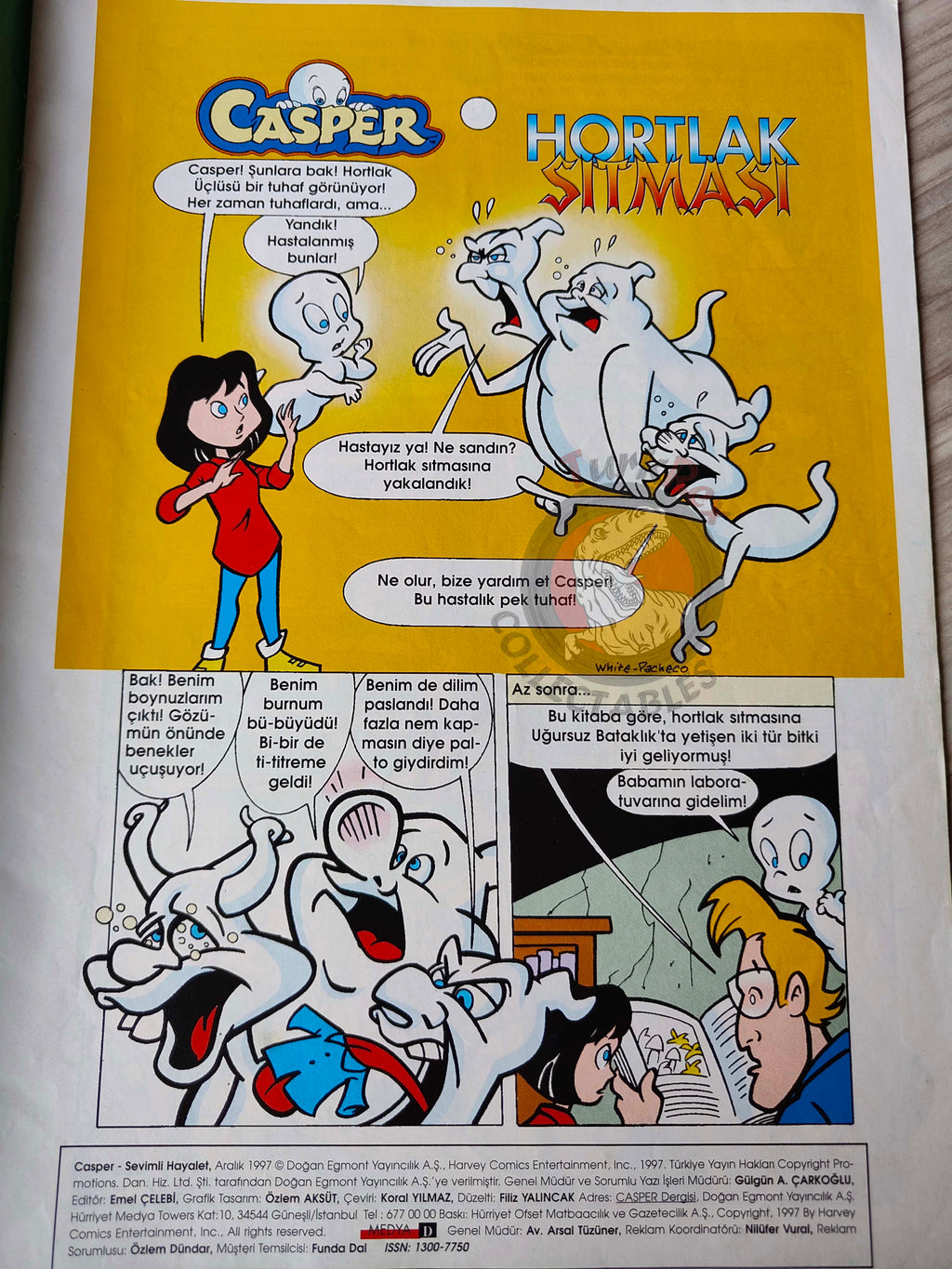 Casper the Friendly Ghost Magazine – Issue #28 1997 Turkish Comic Turkey