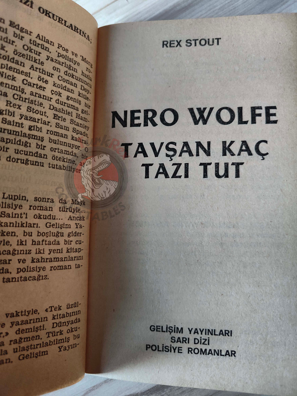 Rex Stout – Nero Wolfe: Prisoner’s Base 1983 1st Turkish Book Turkey