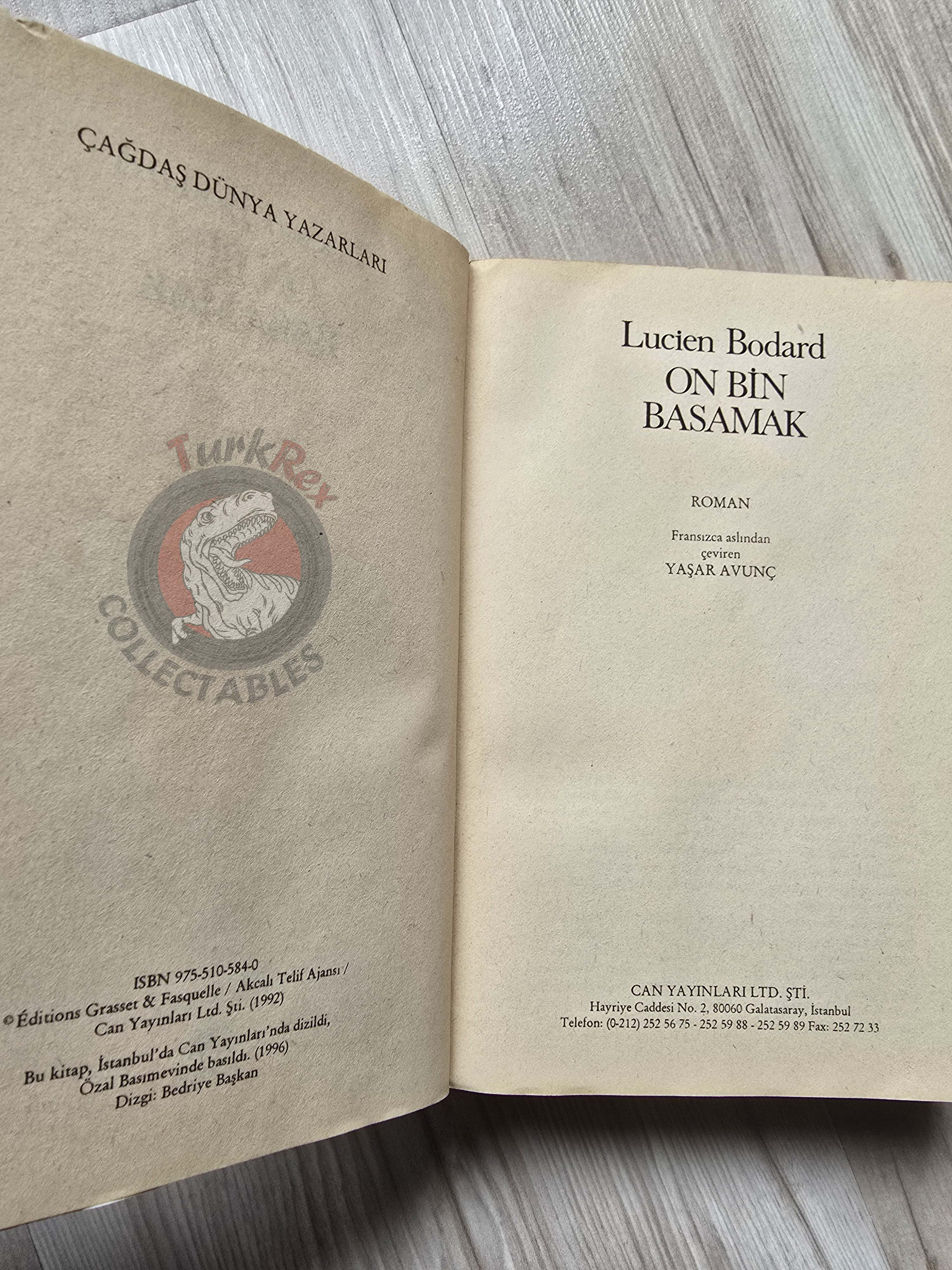 Lucien Bodard – Les Dix Mille Marches 1996 1st Turkish Book Turkey