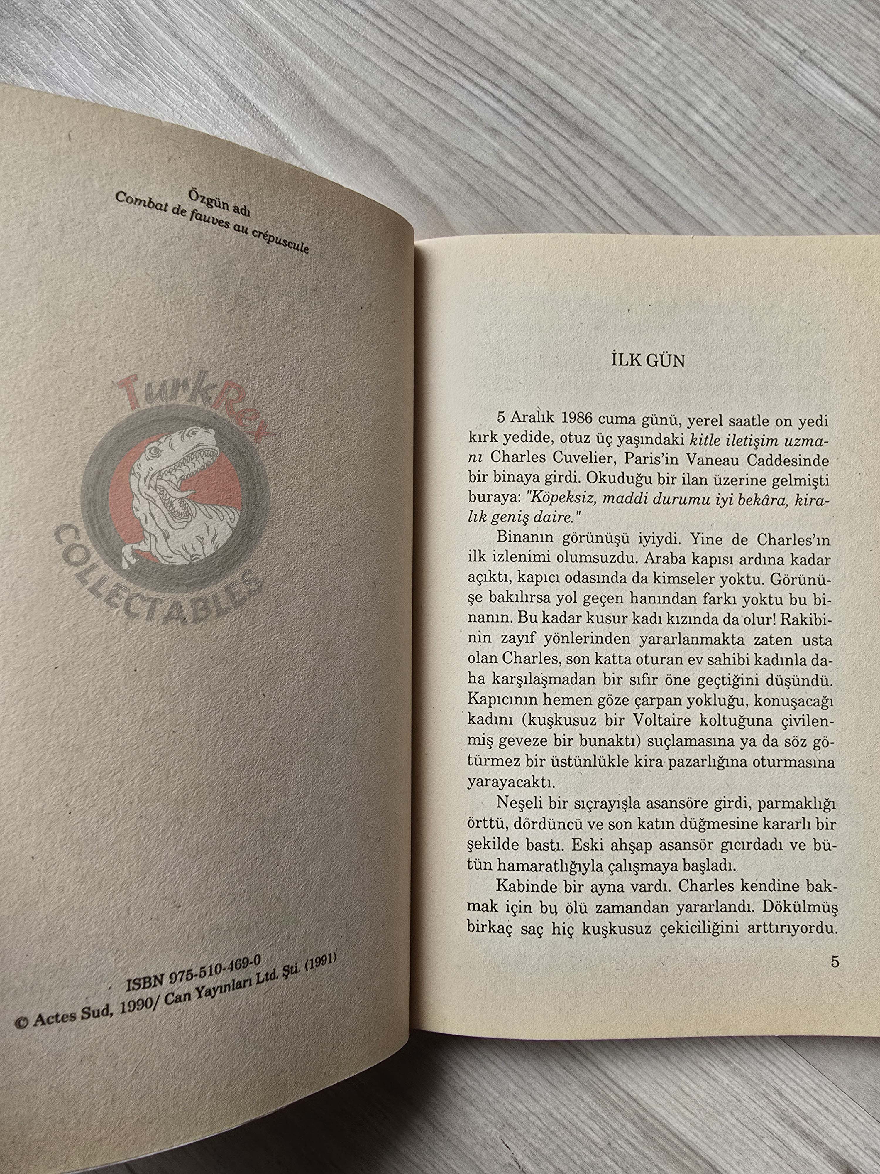 Henri Frédéric Blanc – Combat de Fauves au Crépuscule 1991 1st Turkish Book Turkey