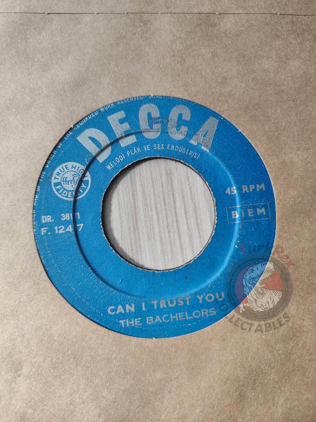The Bachelors – Can I Trust You 7" Turkish Pressing Vinyl Turkey Edition