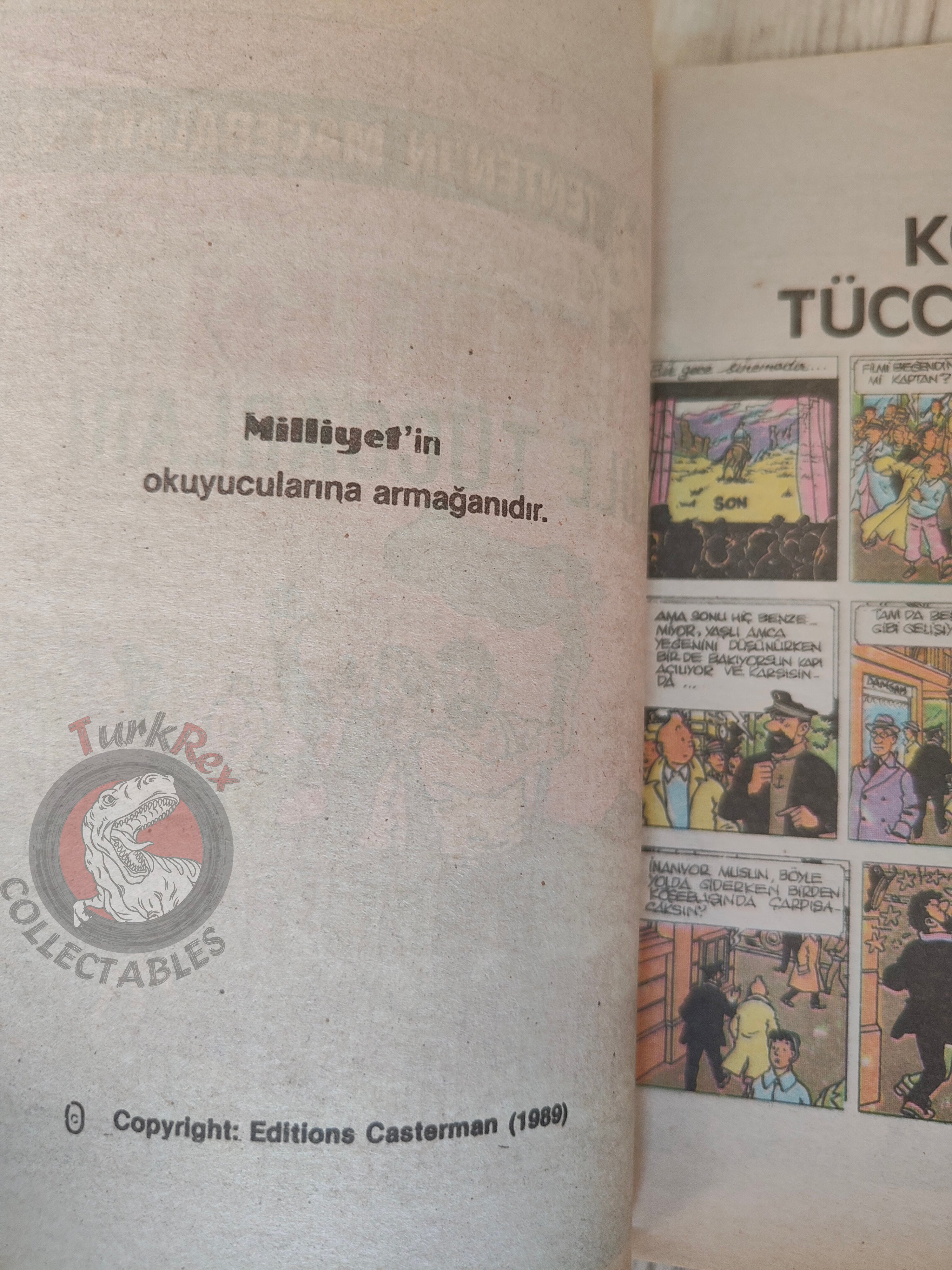 Tintin – The Red Sea Sharks 1989 Turkish Edition Comic Turkey