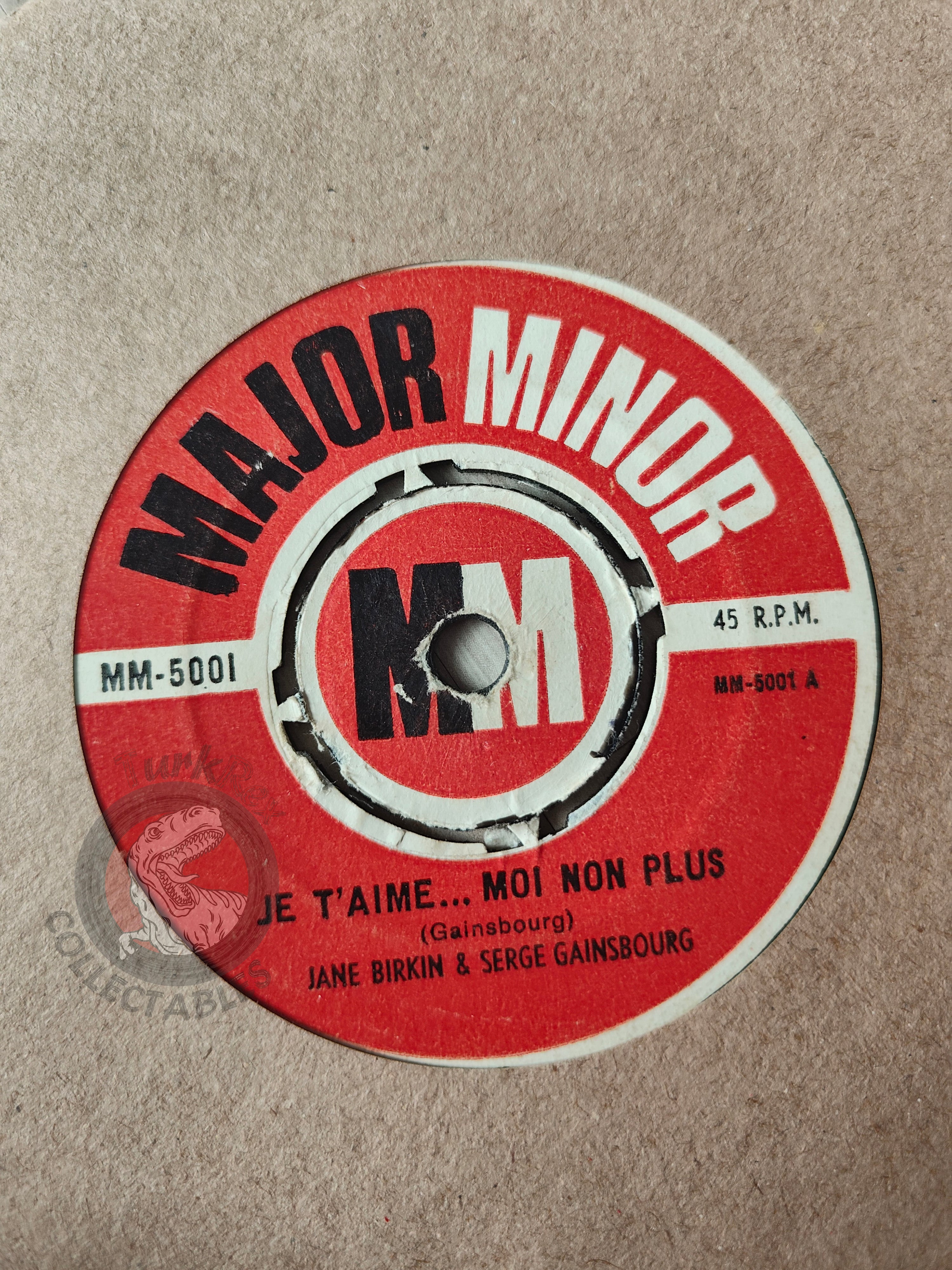 Jane Birkin Avec Serge Gainsbourg – Je T'aime... Moi Non Plus 7" Turkish Pressing Vinyl Turkey Edition