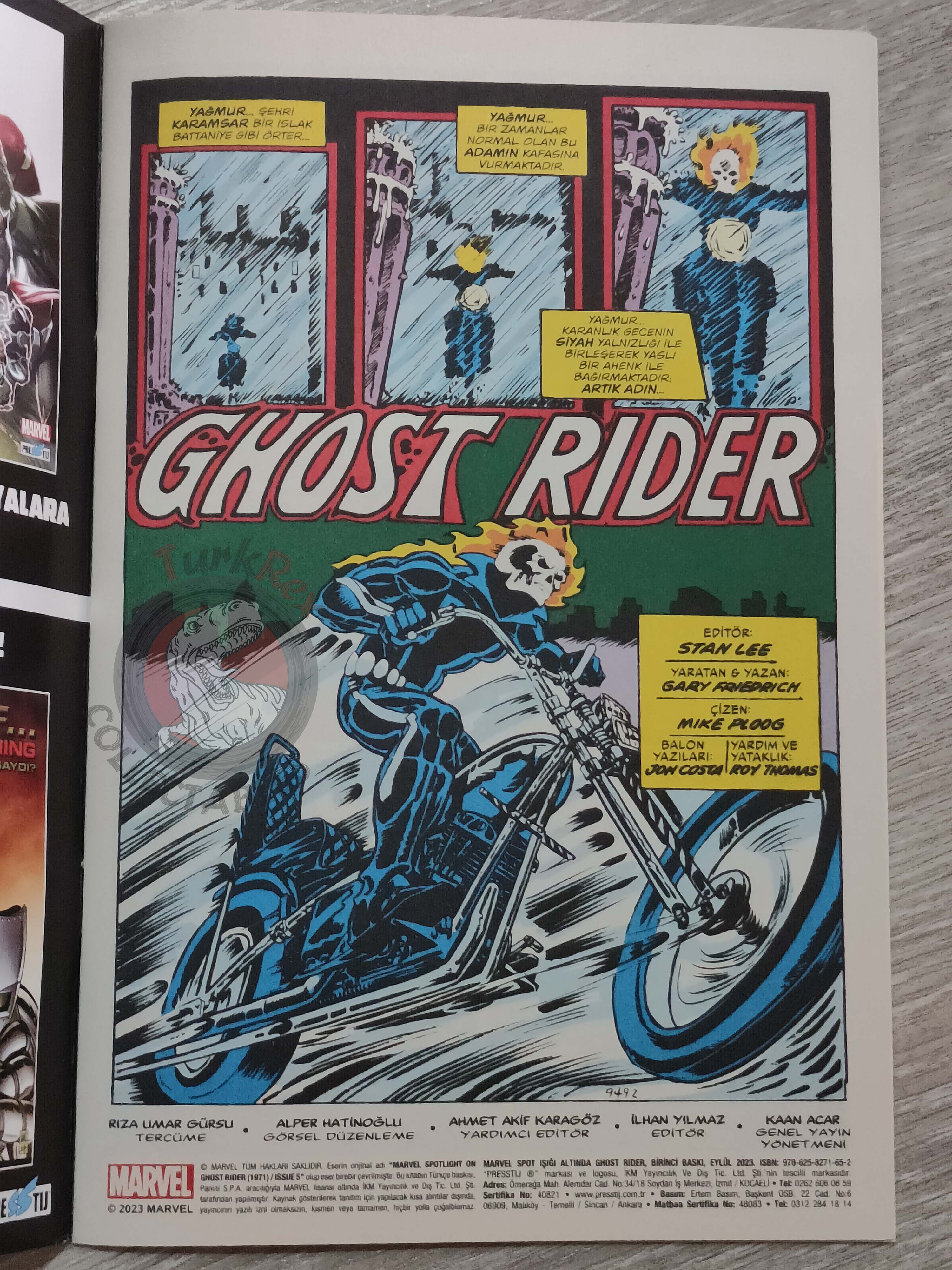Marvel Spotlight on Ghost Rider #5 Turkish Comic Turkey