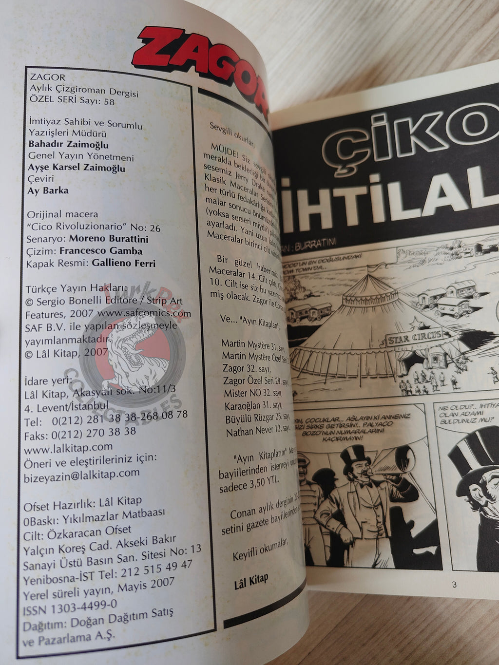 Zagor Cico #58 2007 Cico Rivoluzionario Turkish Comic Turkey #26