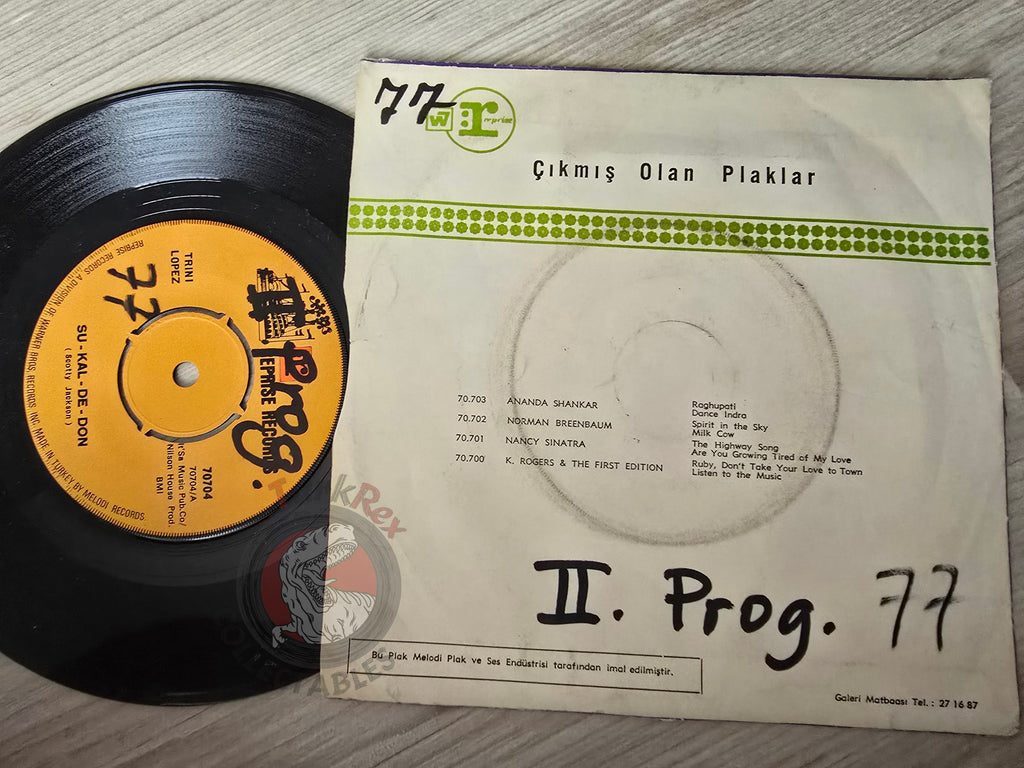 Trini Lopez – Su - Kal - De - Don 7" Turkish Pressing Vinyl Turkey Edition 2