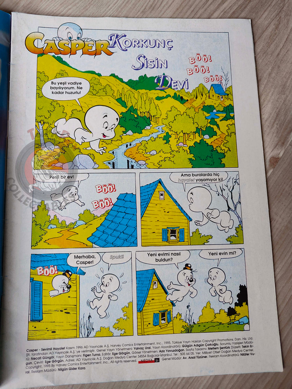 Casper the Friendly Ghost Magazine – Issue #15 1996 Turkish Comic Turkey