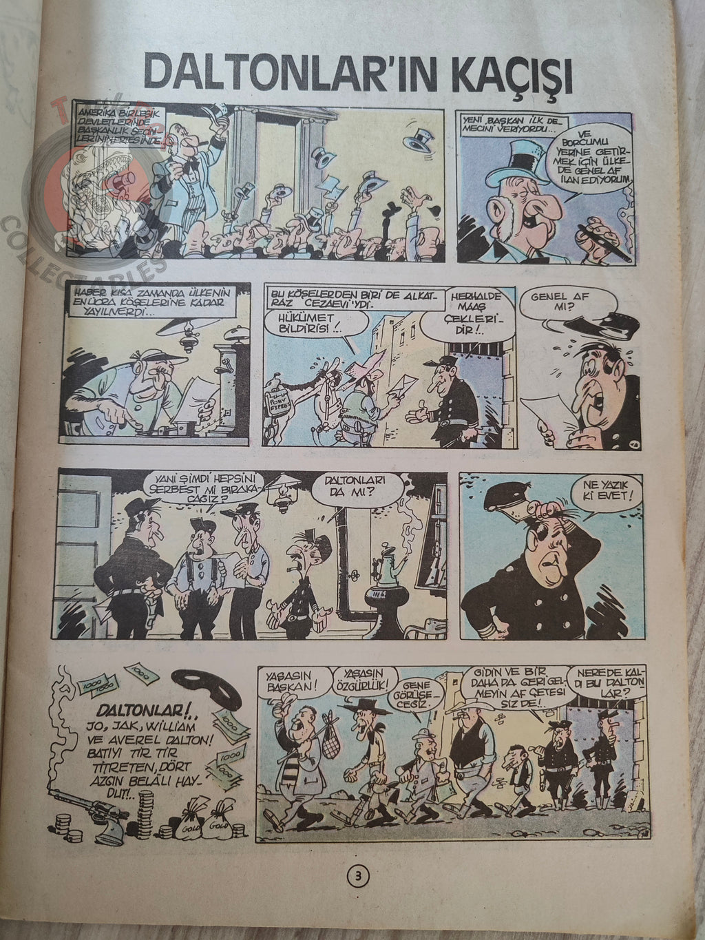 Lucky Luke #3 The Daltons' Escape 1990s Turkish Comic Turkey