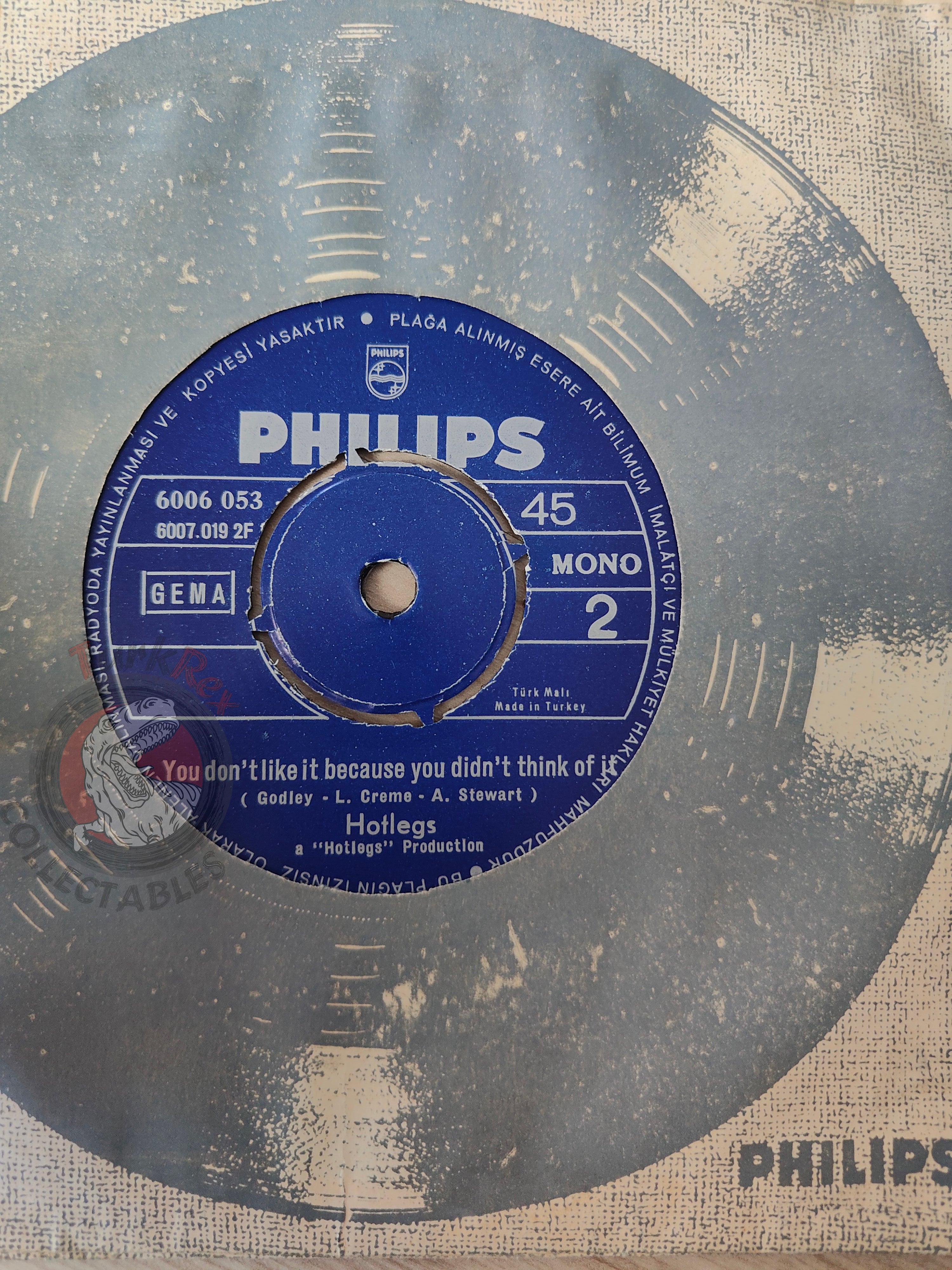 Hotlegs – Neanderthal Man 7" Turkish Pressing Vinyl Turkey Edition