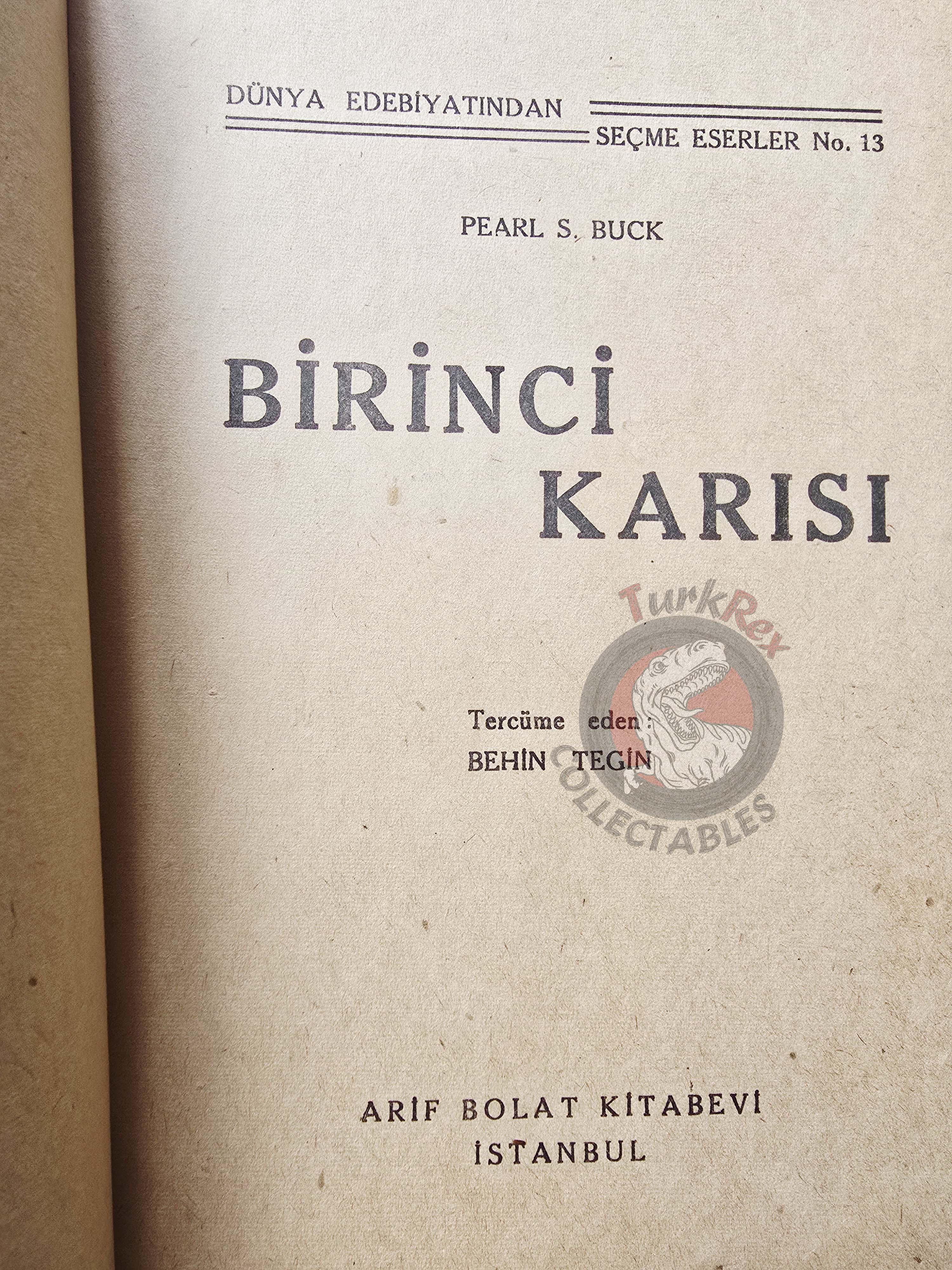 Pearl S. Buck – A House Divided 1947 1st Turkish Book Turkey