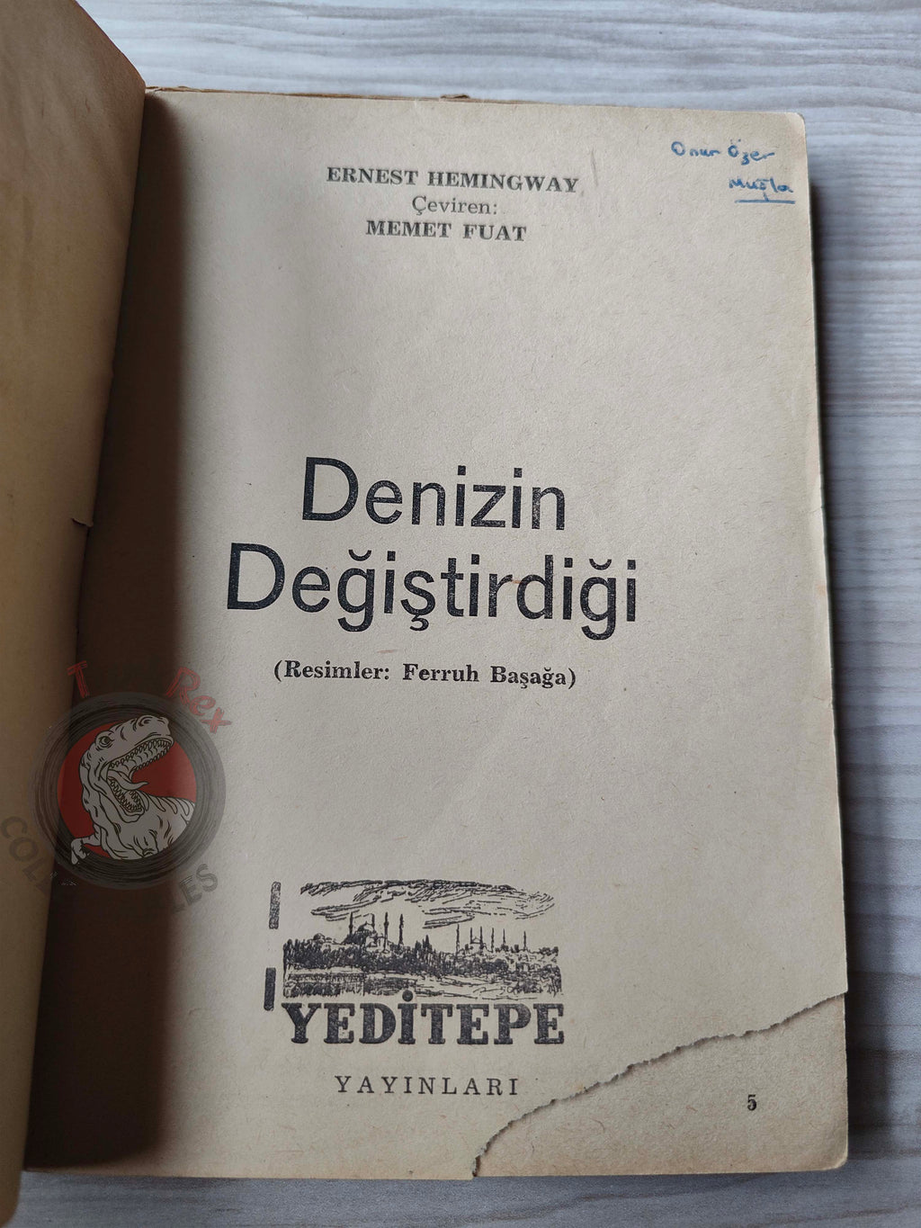 Ernest Hemingway – The Sea Change 1954 1st Turkish Book Turkey