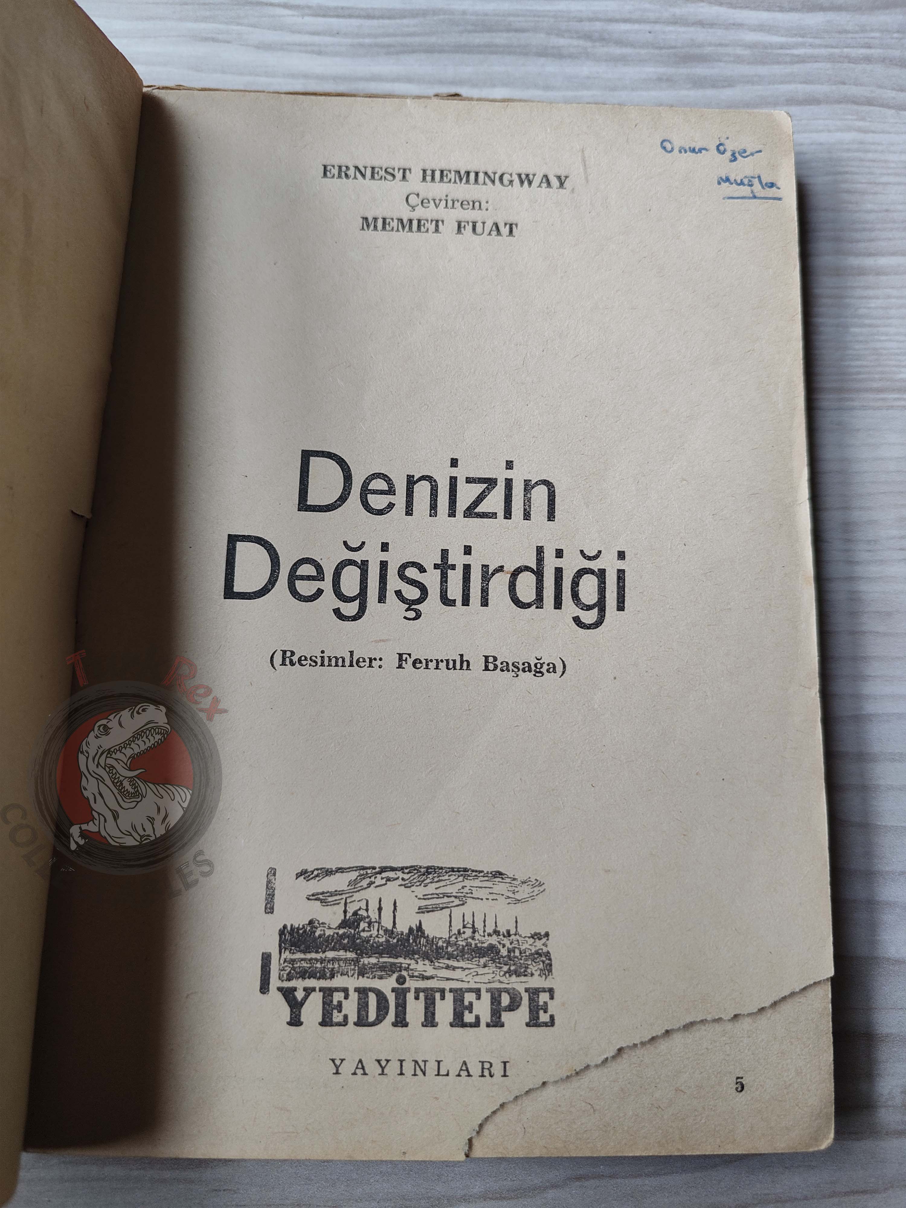 Ernest Hemingway – The Sea Change 1954 1st Turkish Book Turkey