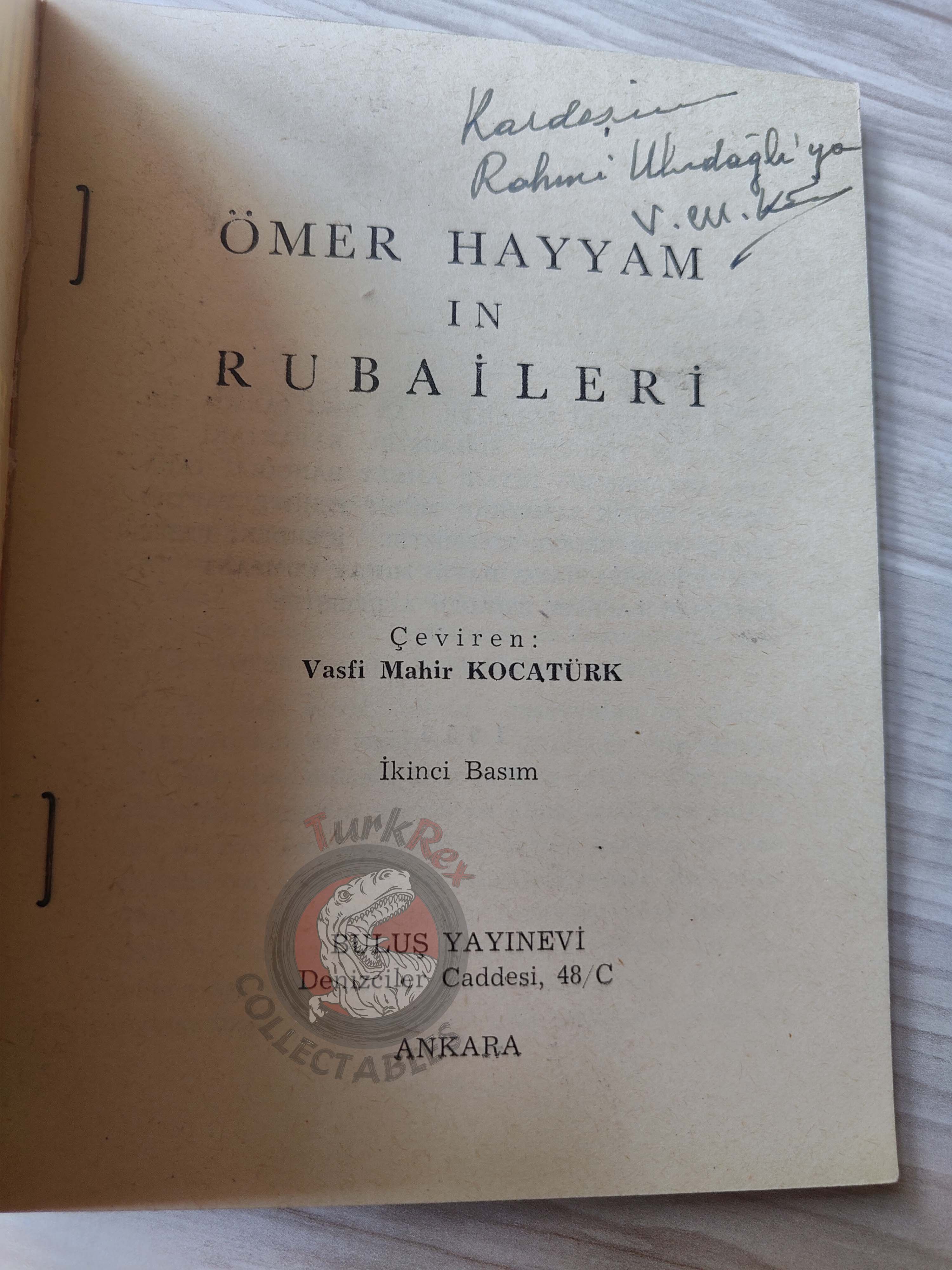 Rubaiyat of Omar Khayyam 1955 Illustrated Turkish Book Turkey