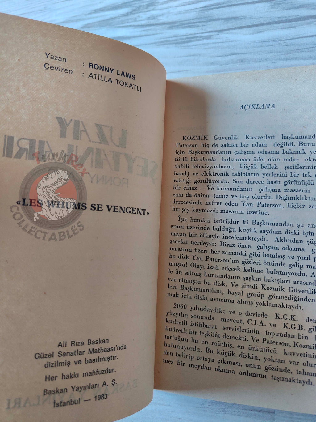 Ronny Laws – Les Whums se Vengent 1983 1st Turkish Book Turkey Louis Thirion