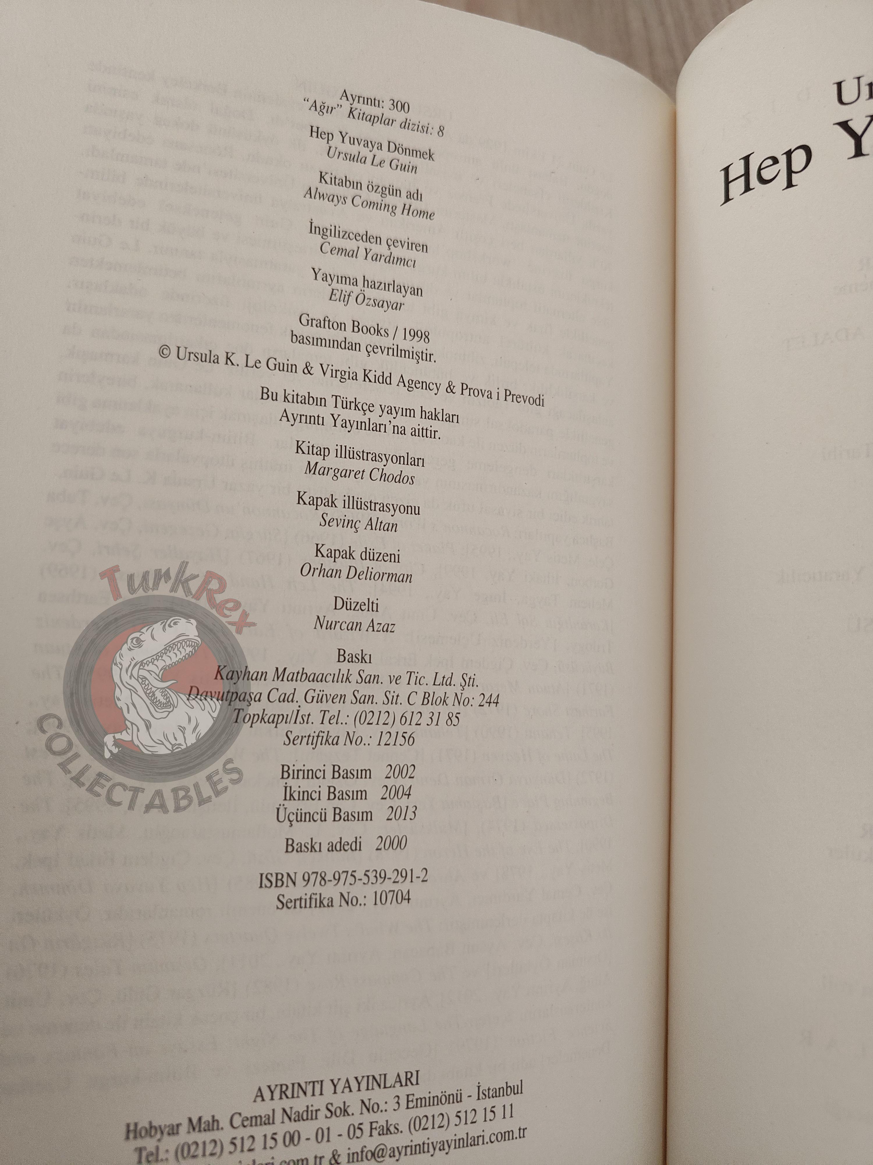 Ursula K. Le Guin – Always Coming Home 2013 Turkish Book Turkey