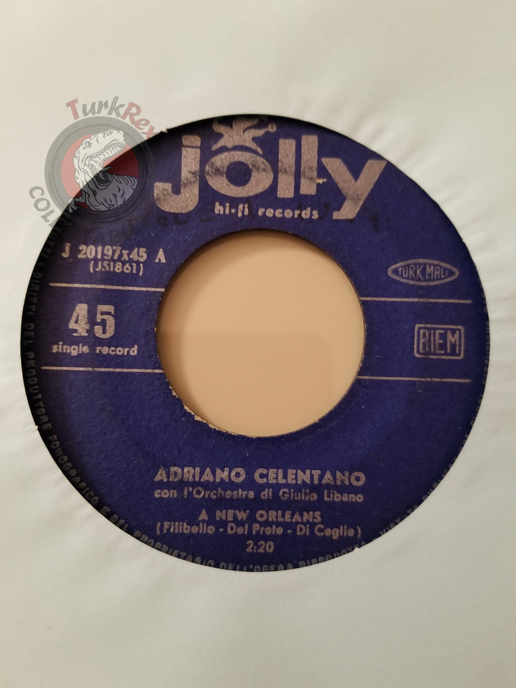 Adriano Celentano – A New Orleans 7" Turkish Pressing Vinyl Turkey Edition