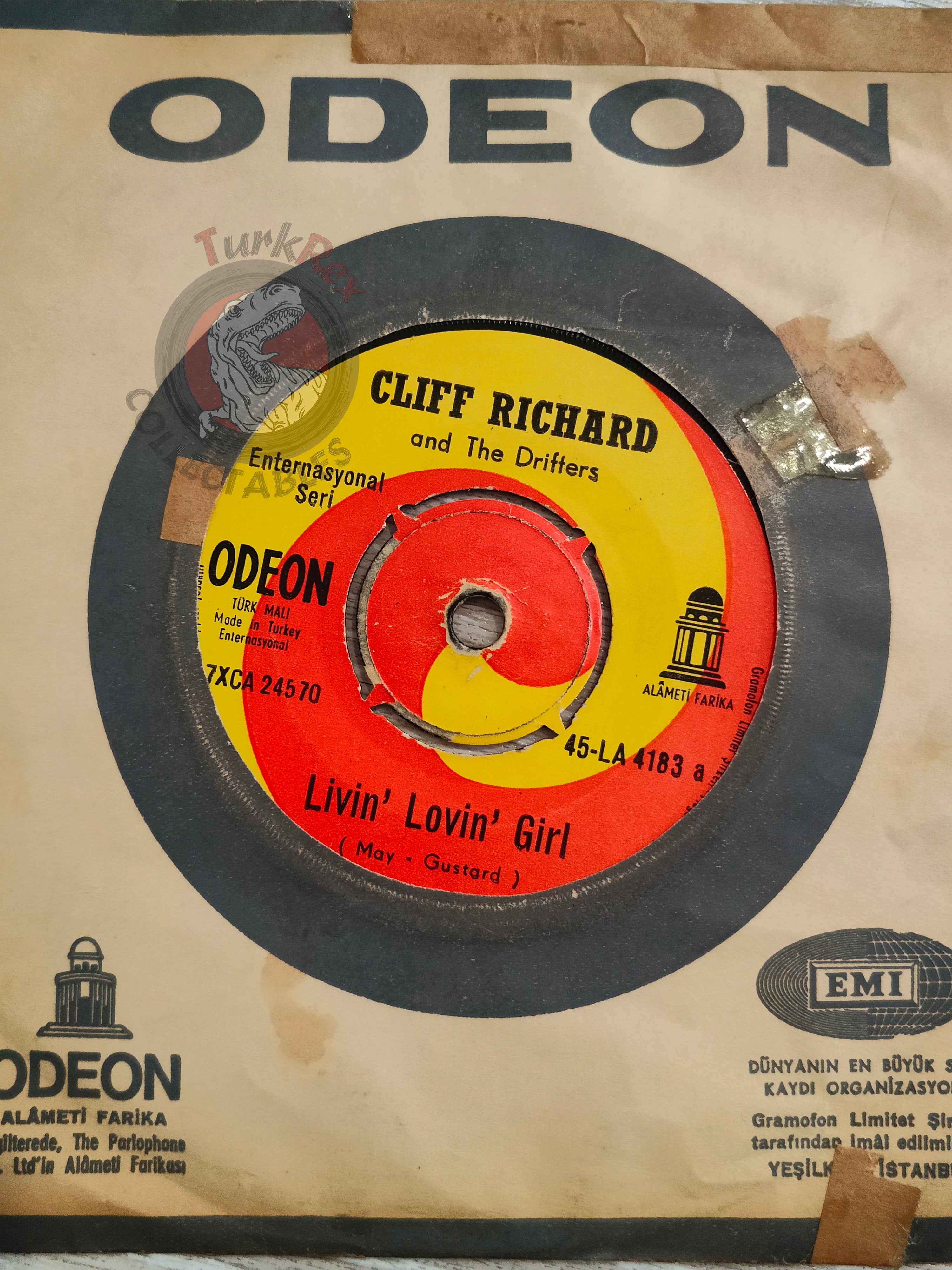Cliff Richard And The Drifters – Livin' Lovin Girl 7" Turkish Pressing Vinyl Turkey Edition