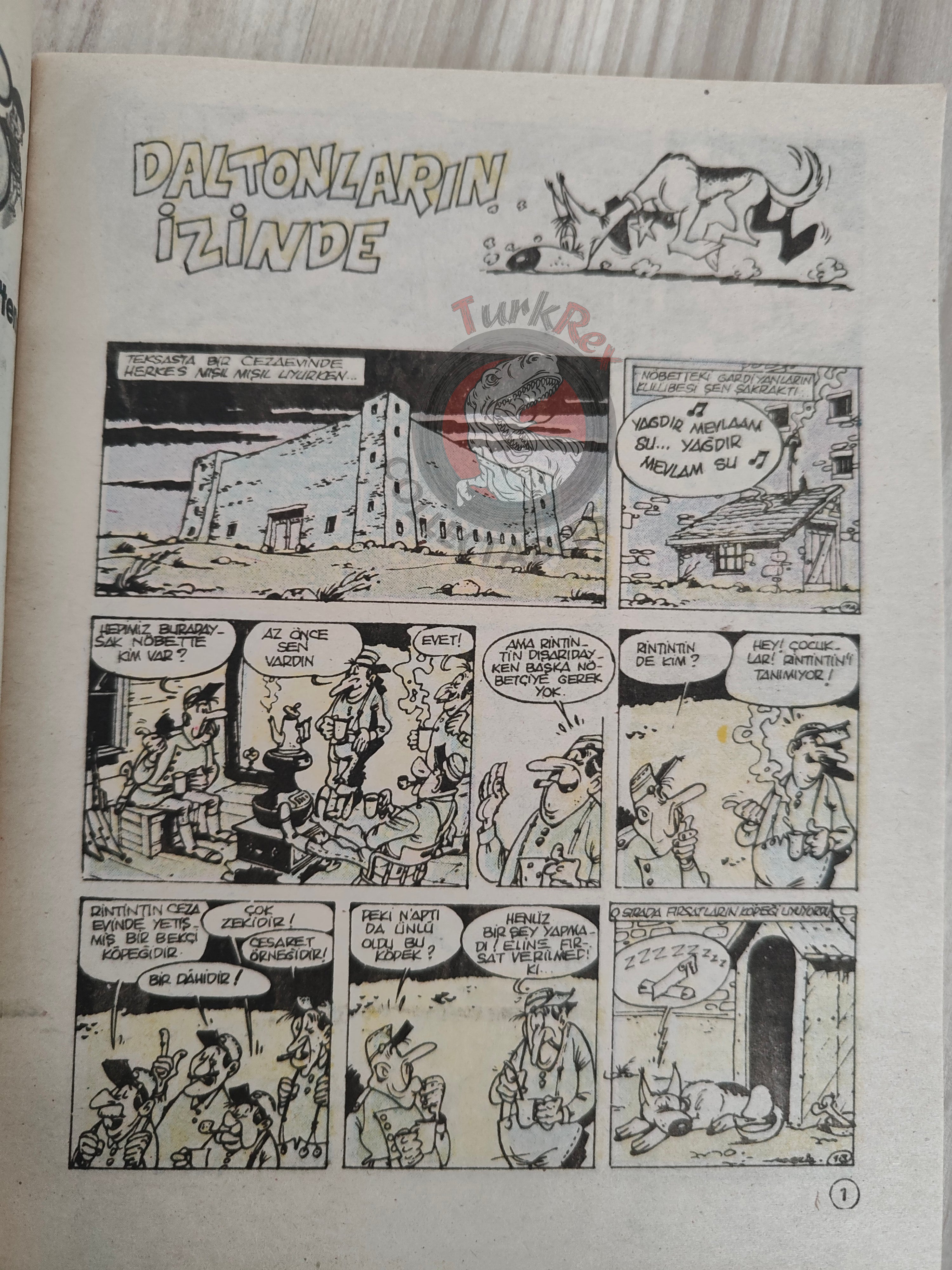 Lucky Luke #43 Sur la piste des Dalton 1989 Turkish Comic Turkey