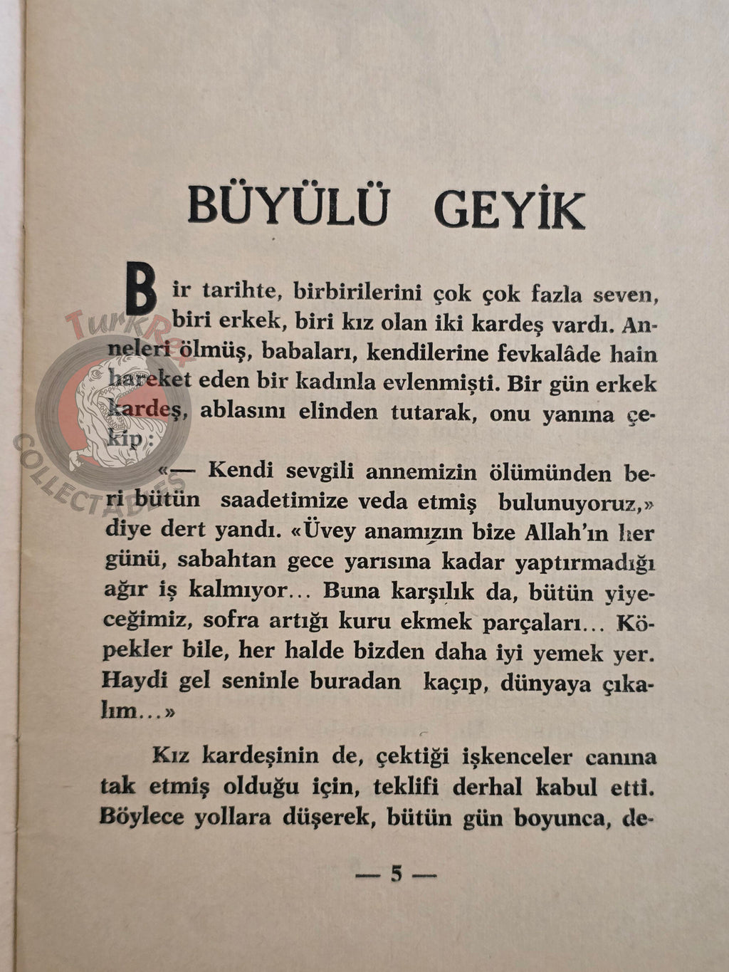 Grimm Brothers – Brother and Sister 1961 Turkish Book Turkey Illustrated