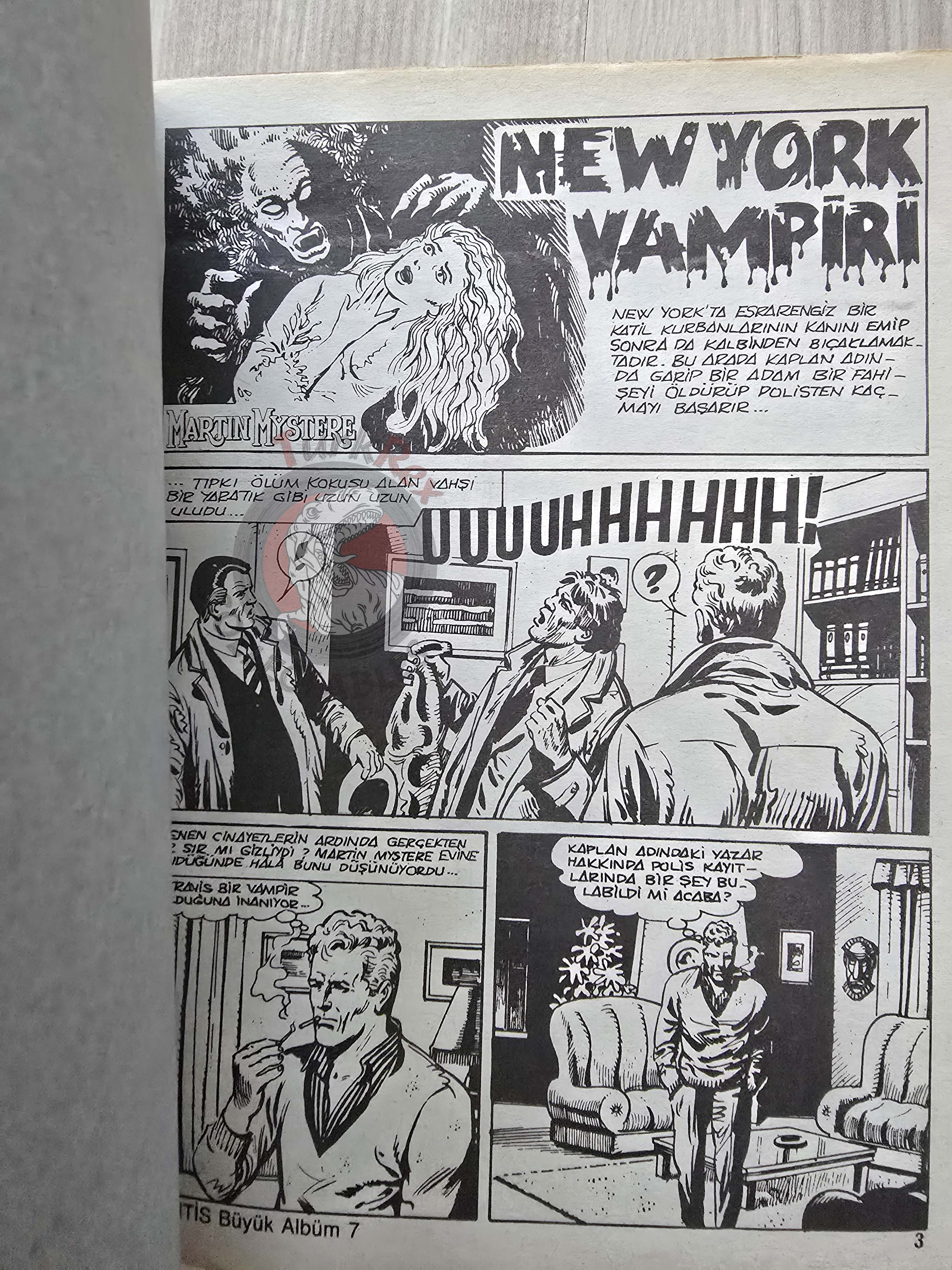 Martin Mystère #7 Un Vampiro a New York 80s Turkish Comic Turkey #13 #15