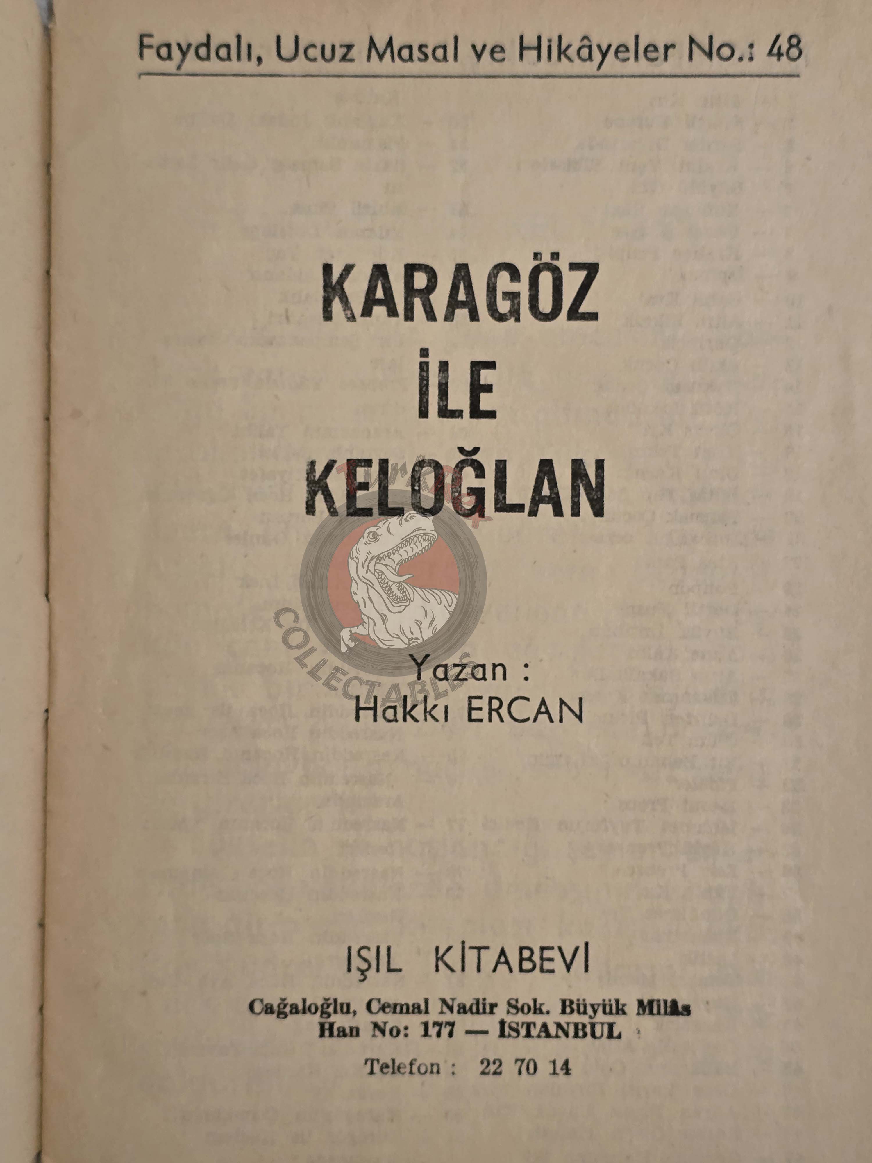 Karagöz And Hacivat And Kaloghlan 1962 Turkish Book Turkey Blackeye Hacivad