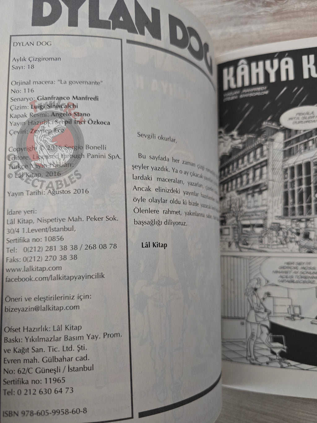 Dylan Dog #18 2016 Turkish Comic Turkey #116 La governante