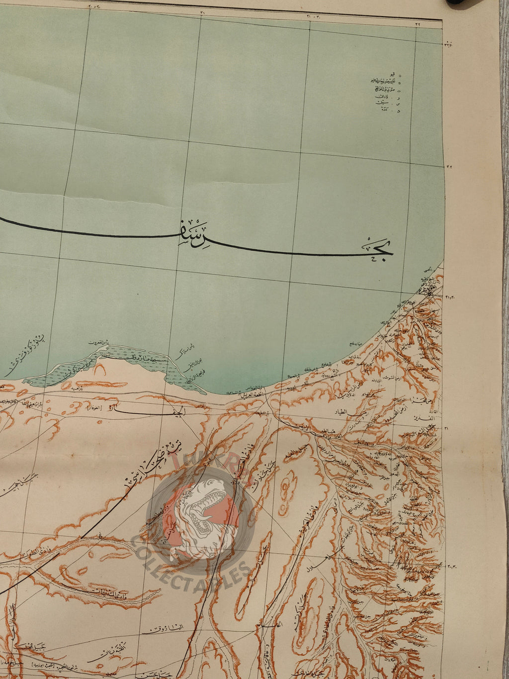 Suez Canal and Egypt Region WW1 Ottoman Empire 1917 Military Map