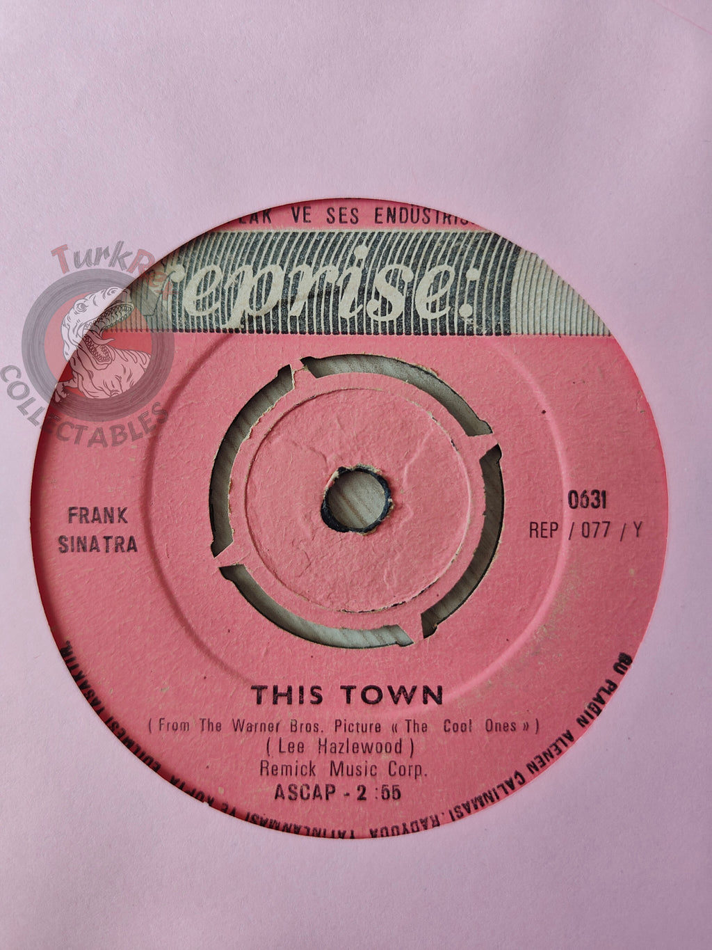 Frank Sinatra – This Town  7" Turkish Pressing Vinyl Turkey Edition