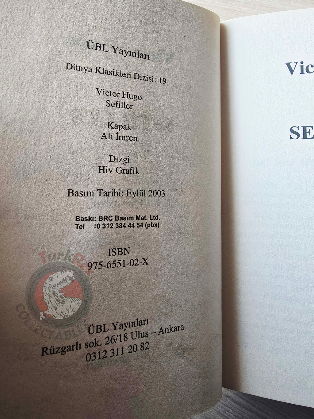 Victor Hugo – Les Misérables 2003 Turkish Book Turkey