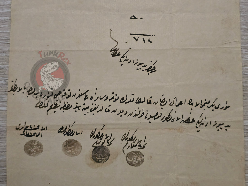 Ottoman Military Document Cavalry Regiment Saddle Supply Debt WW1