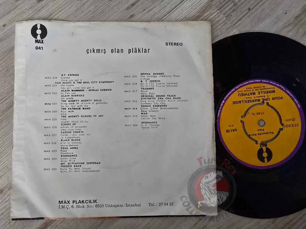 Mireille Mathieu – Addio 7" Turkish Pressing Vinyl Turkey Edition 2