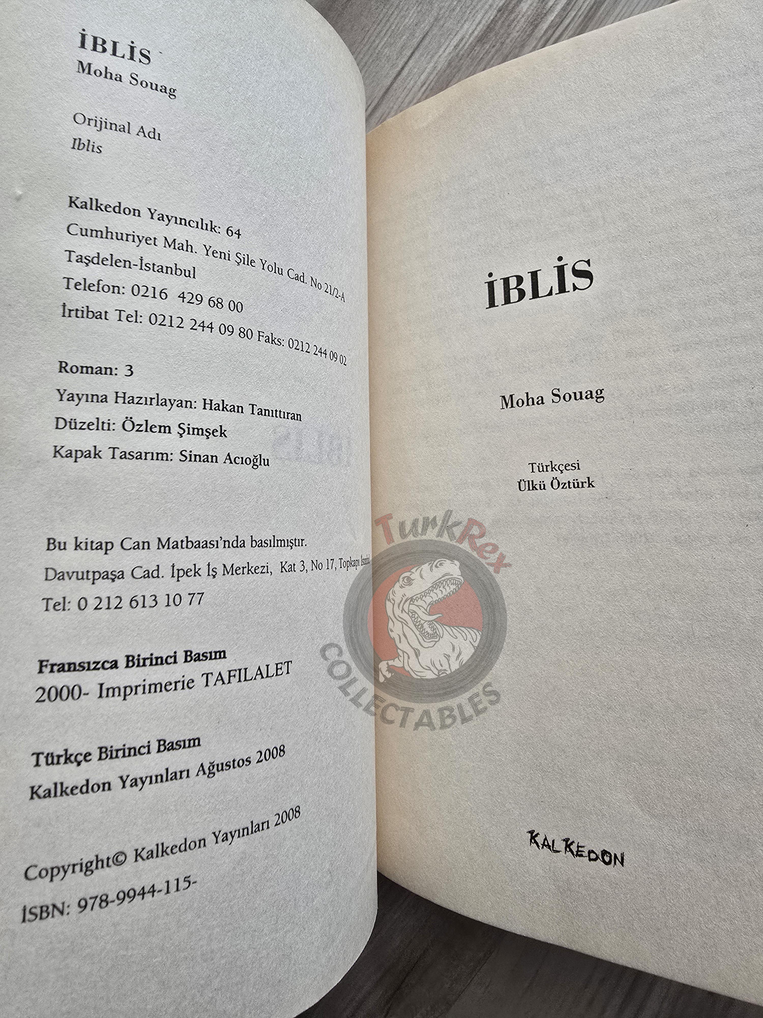 Moha Souag – Iblis Devil Turkish 2008 Book Turkey