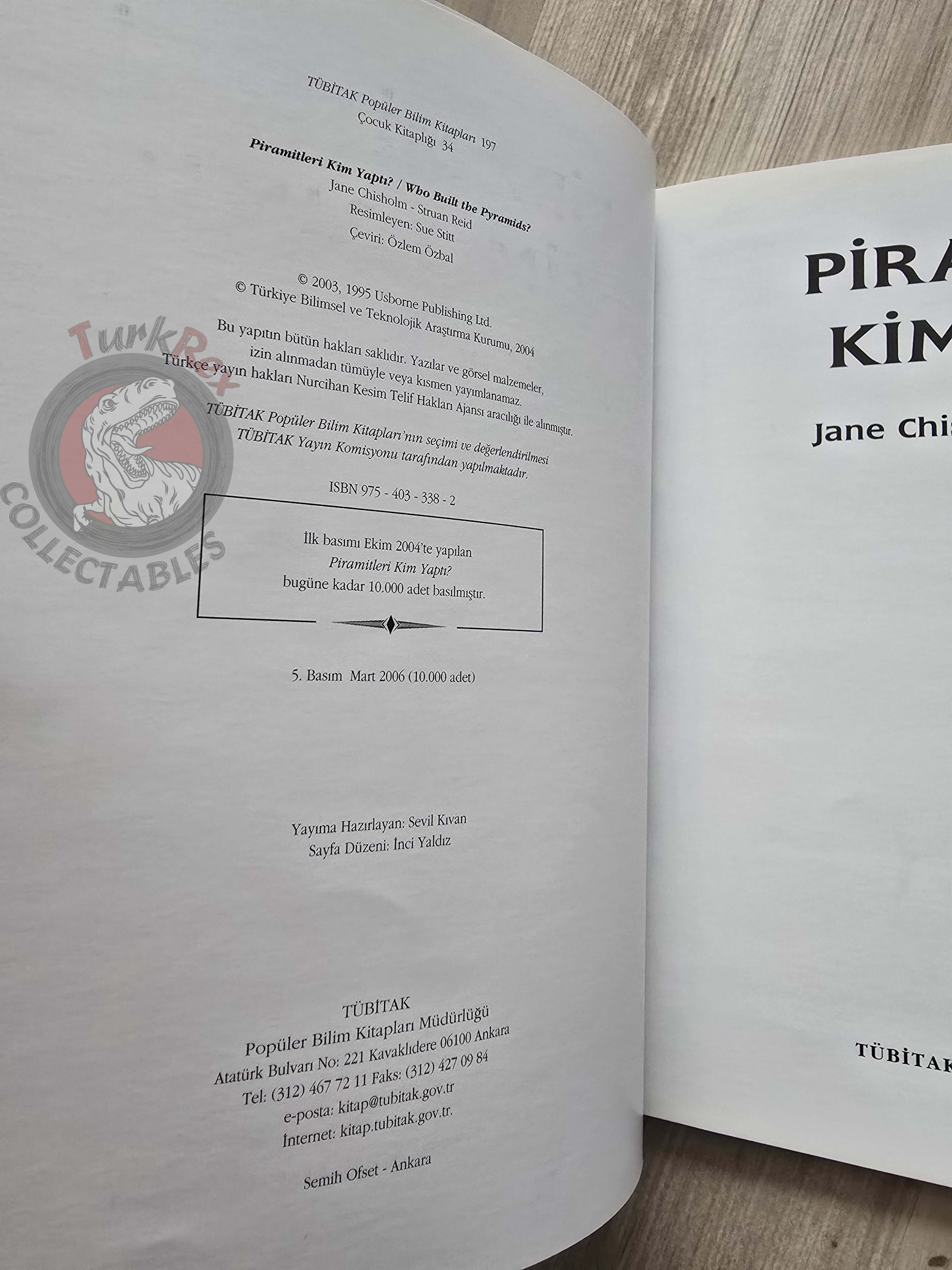 Jane Chisholm – Who Built The Pyramids? 2006 Turkish Book Turkey