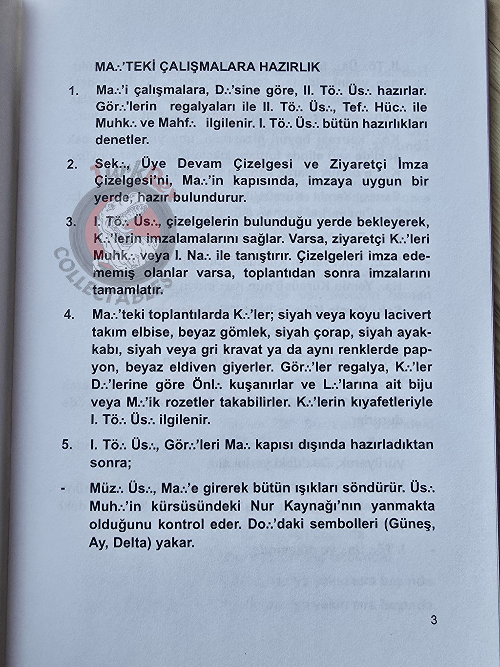 Turkish Freemasonry 1st Degree Ritual Apprentice 2014 Booklet Masonic Masons of Turkey