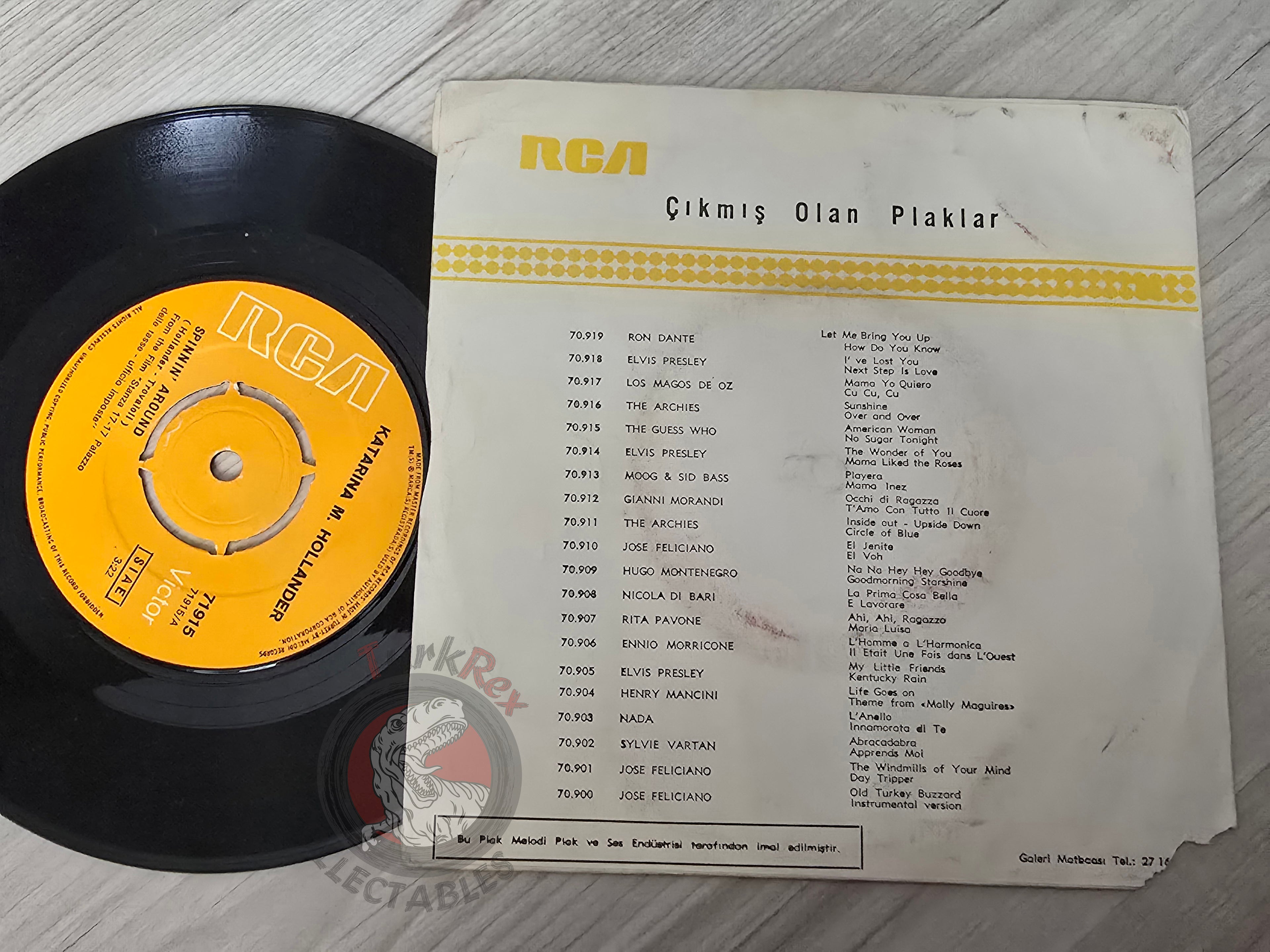 Katarina M. Hollander – Spinnin' Around 7" Turkish Pressing Vinyl Turkey Edition