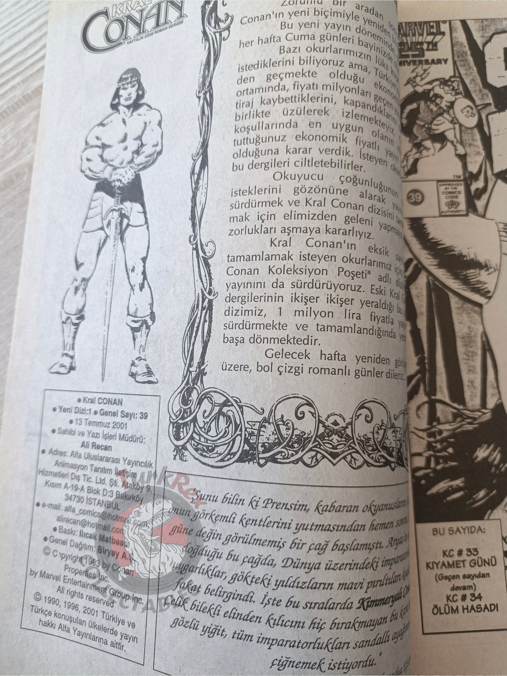 Conan The King #1 2001 Turkish Comic Turkey #33 #34