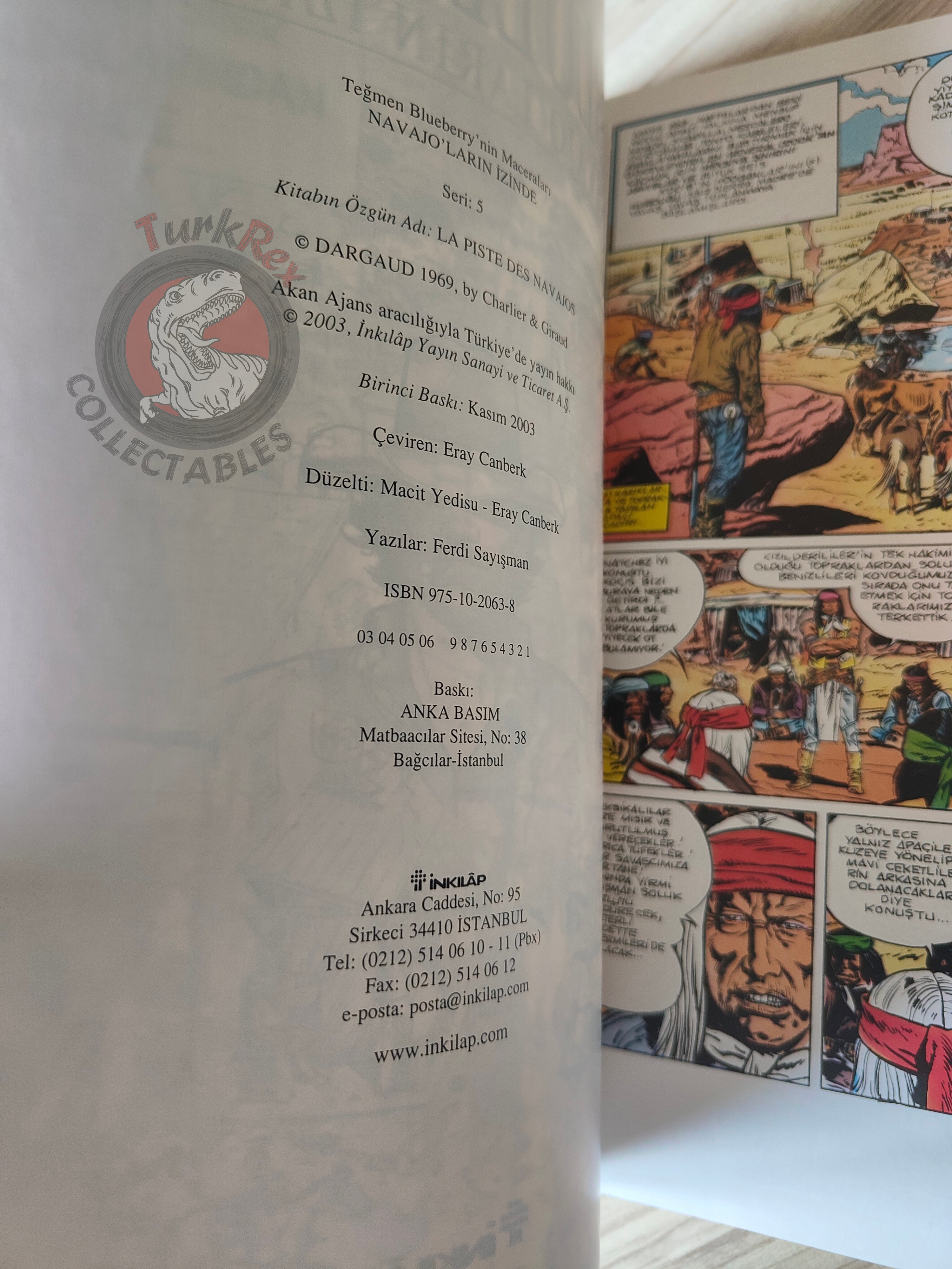 Blueberry #5 – Trail of the Navajo 2003 1st Edition Turkish Comic Turkey