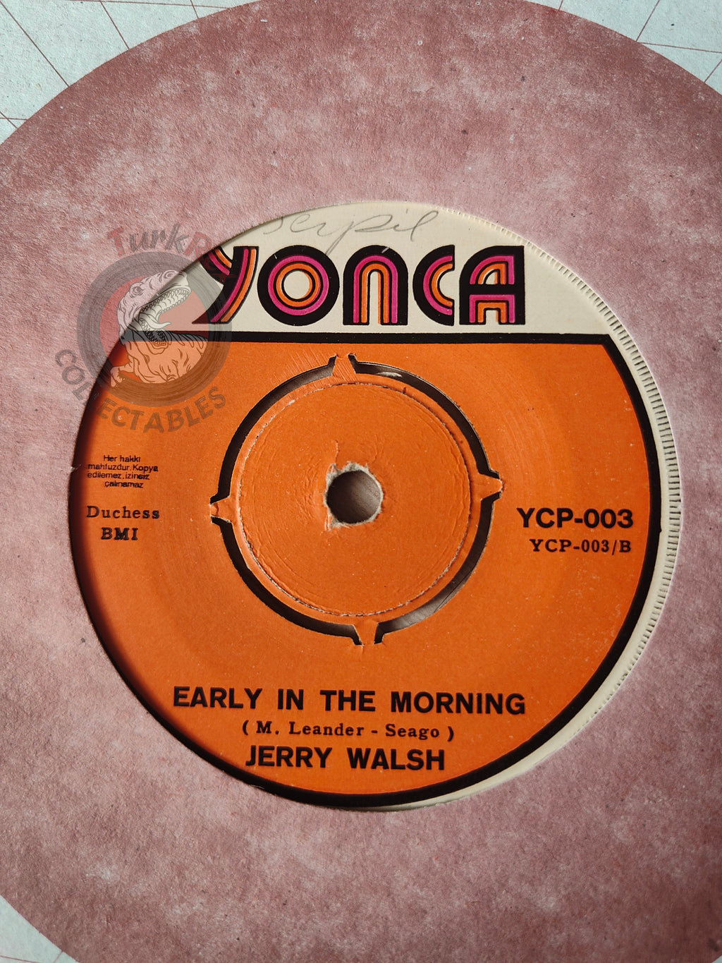 Jerry Walsh – Mind, Body & Soul 7" Turkish Pressing Vinyl Turkey Edition