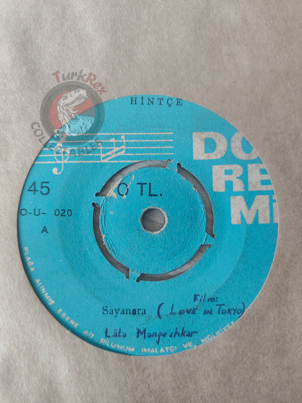 Asha Parekh, Manoj Kumar, Lata Mangeshkar – Sayonara 7" Turkish Pressing Vinyl Turkey Edition