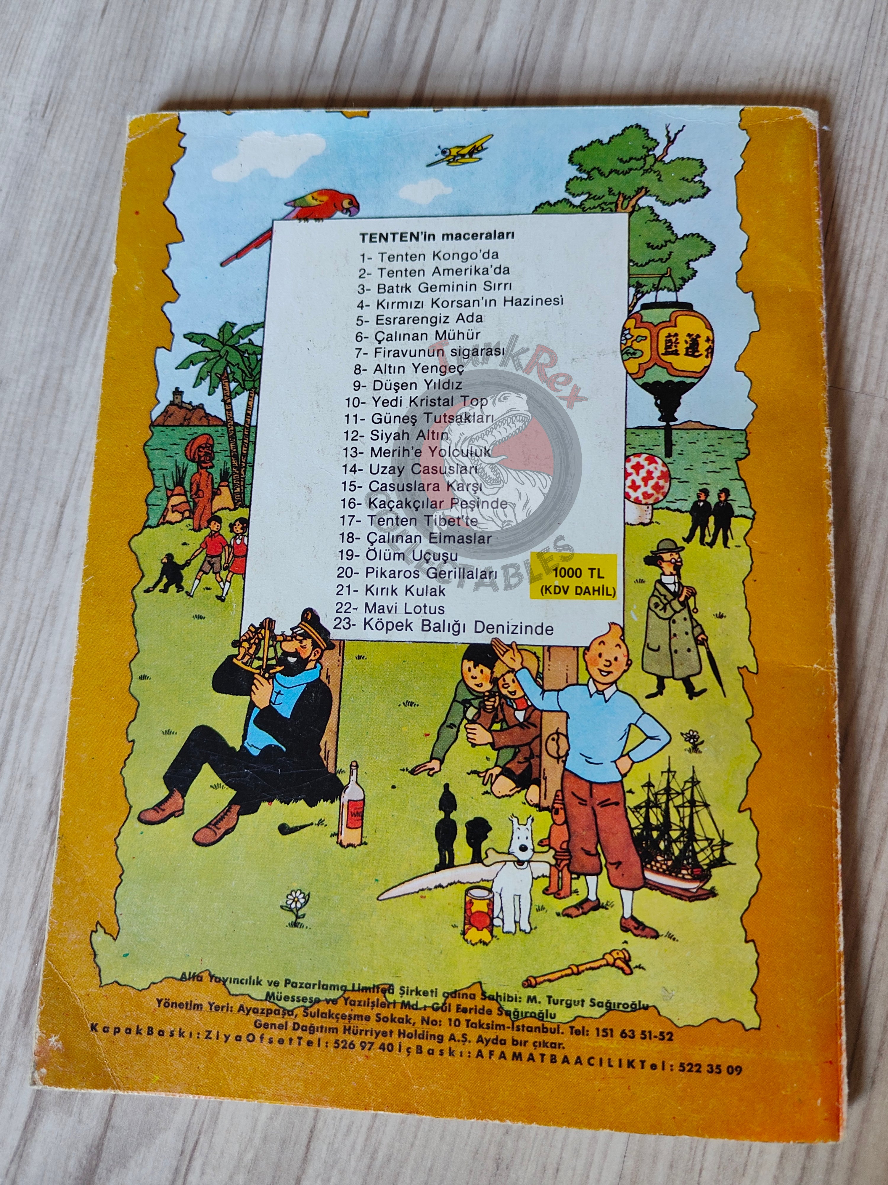 Tintin – Tintin in the Congo mid 1980s Turkish Edition Comic Turkey 2