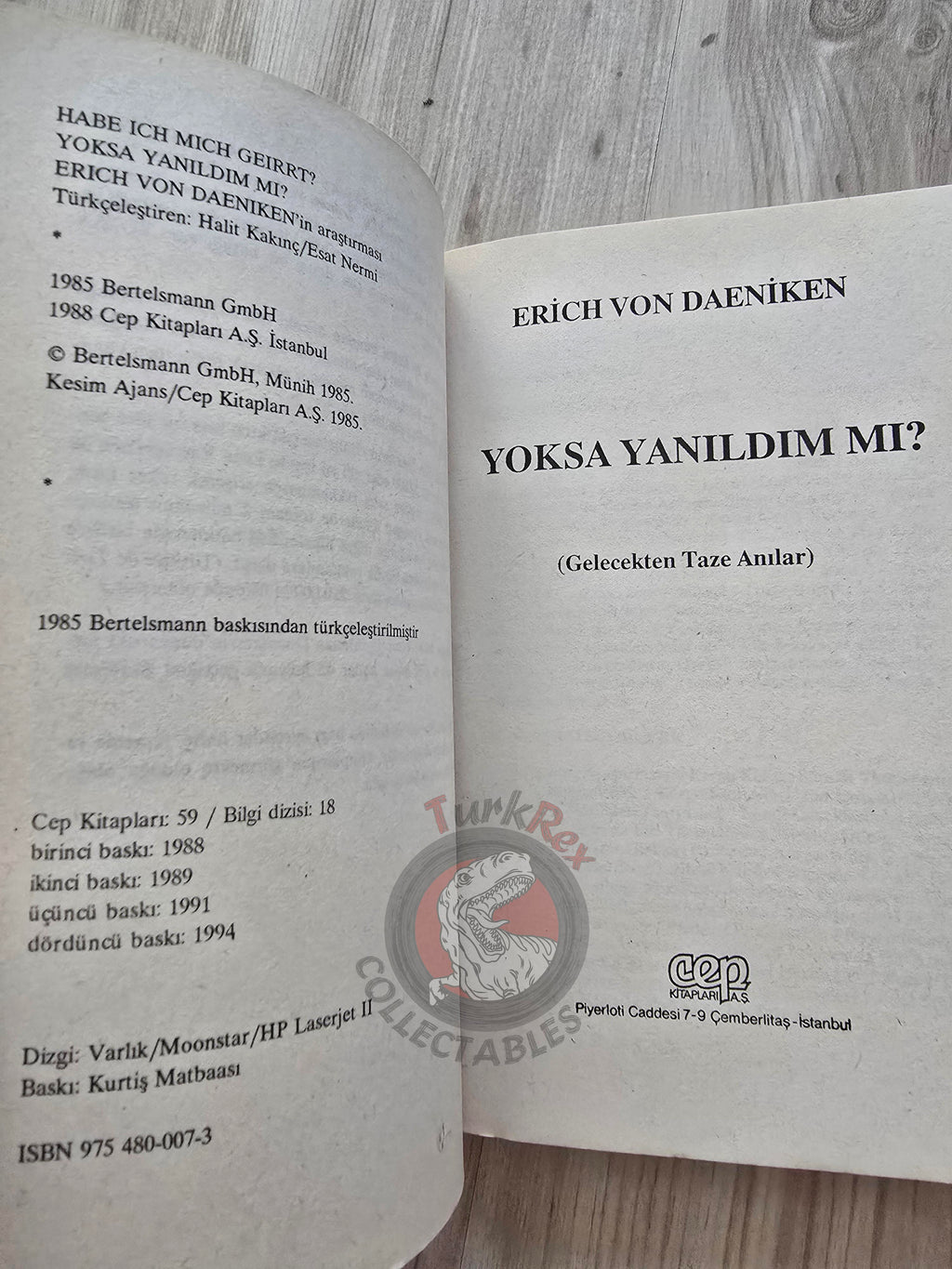 Erich von Däniken – Habe Ich Mich Geirrt? 1994 Turkish Book Turkey Ufology