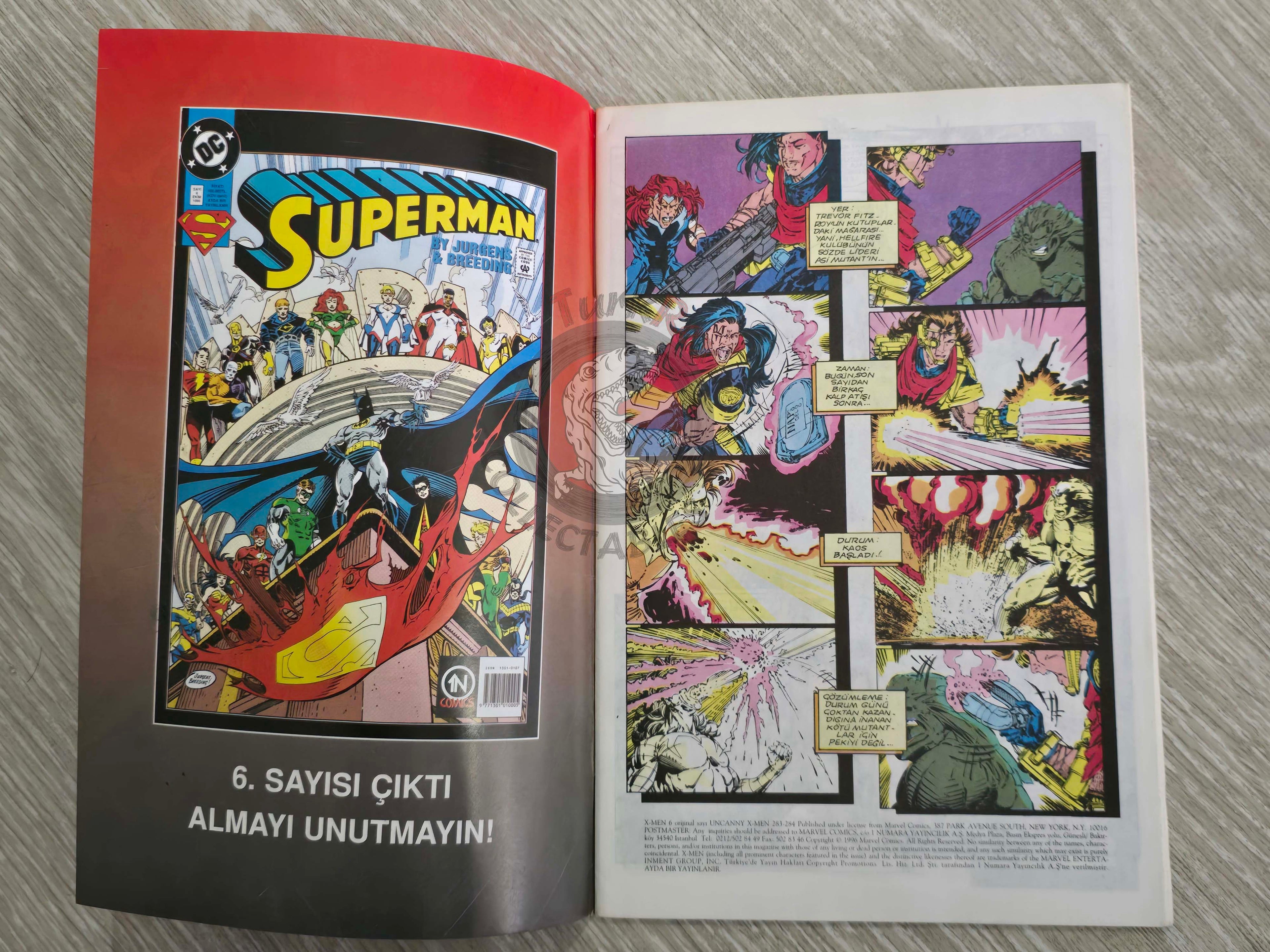 X-Men #6 1996 Turkish Comic Turkey Uncanny X-Men #283 #284