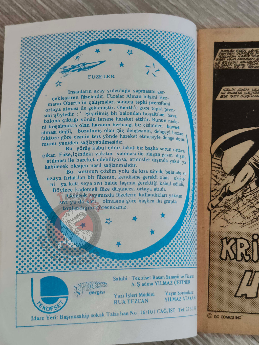 Superman #6 1979 Turkish Comic Turkey #328 Superboy #232