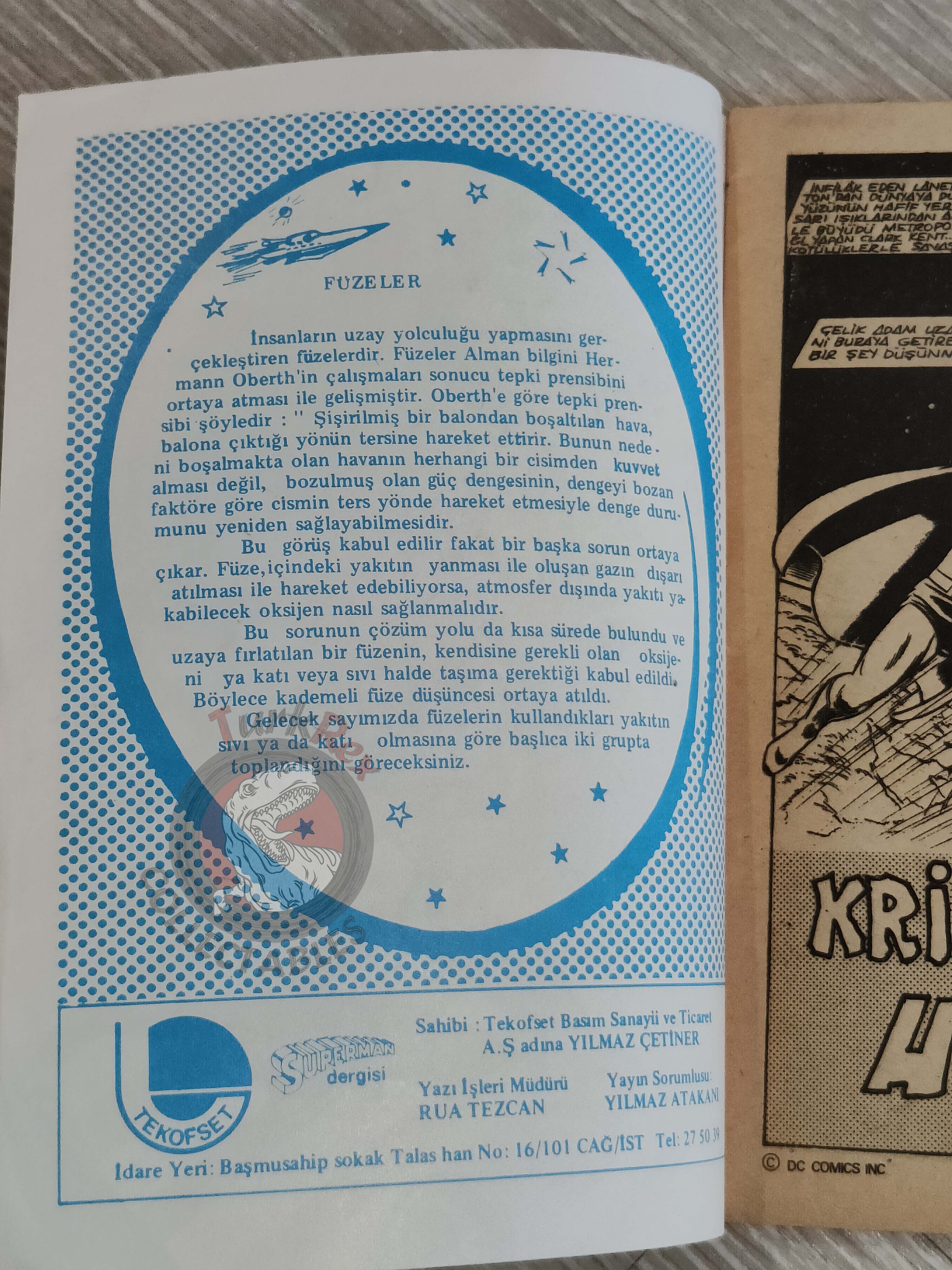 Superman #6 1979 Turkish Comic Turkey #328 Superboy #232